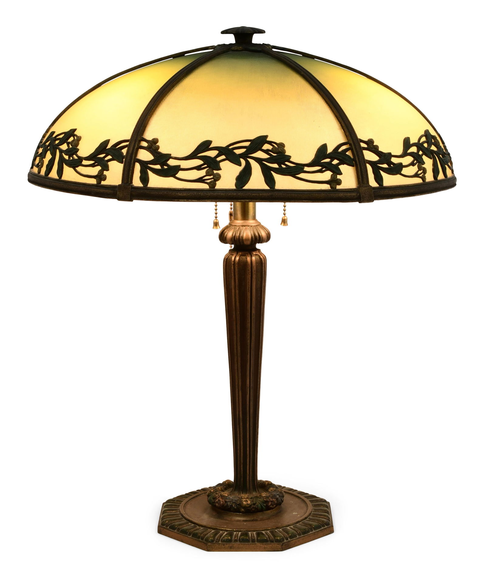 Bradley & Hubbard Overlay Table Lamp (1 of 1)