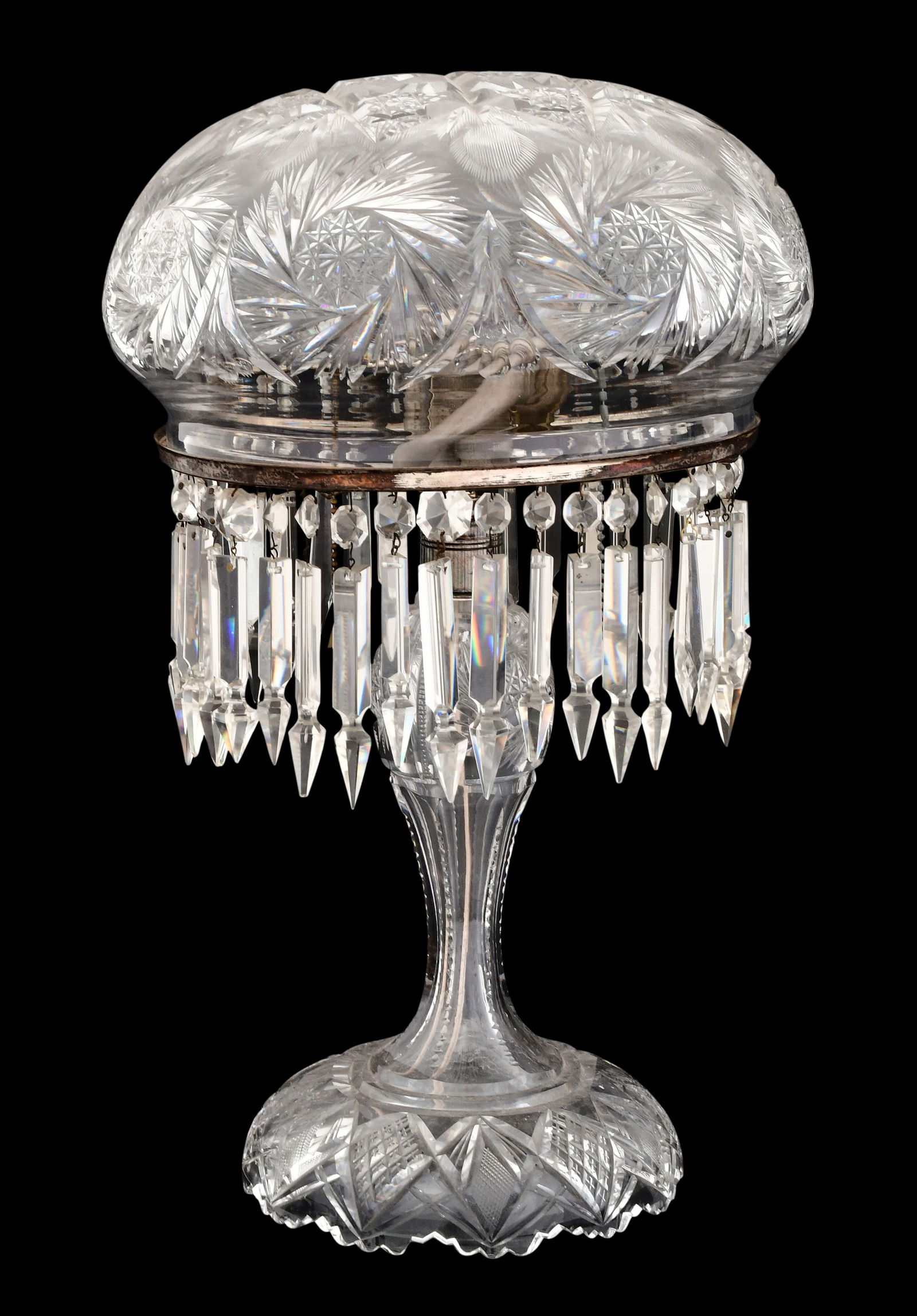 American Brilliant Period Cut Glass Table Lamp (1 of 1)