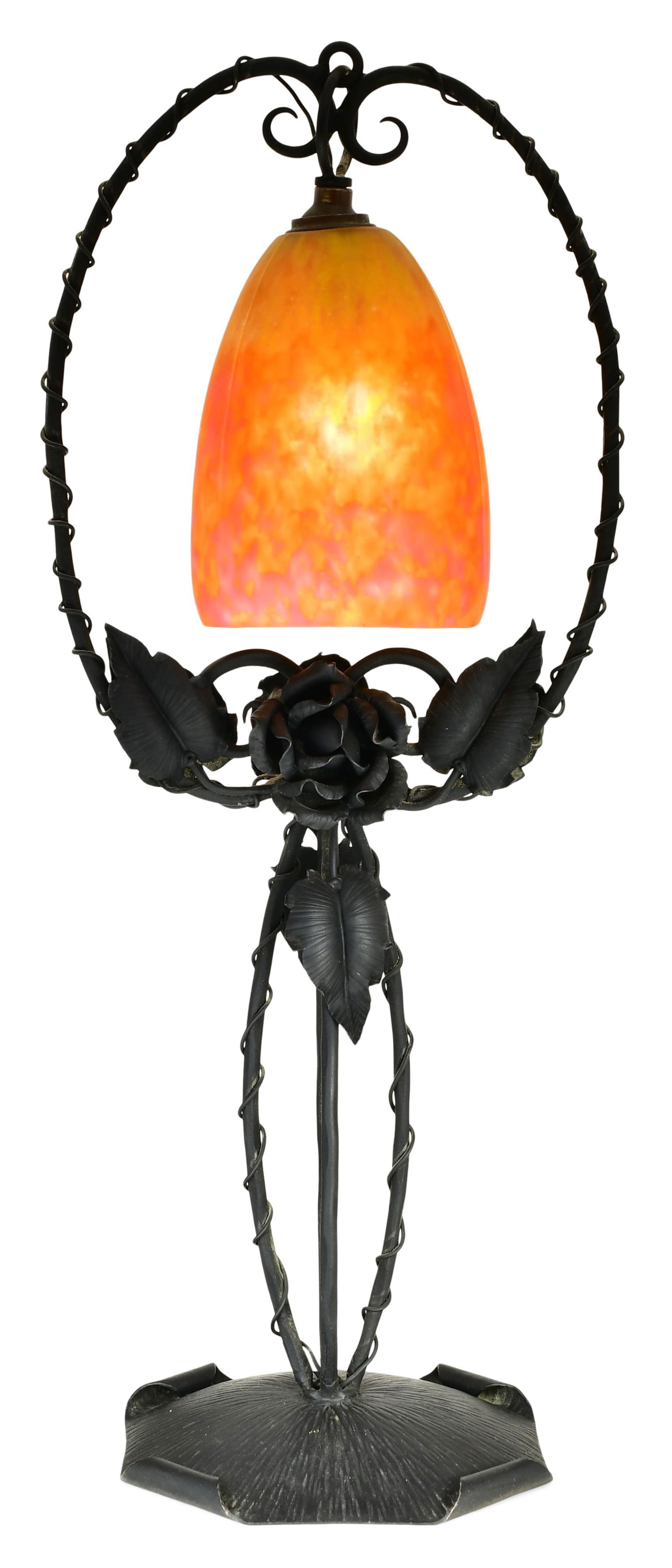 Daum, Nancy, Wrought Iron & Glass Table Lamp (1 of 5)