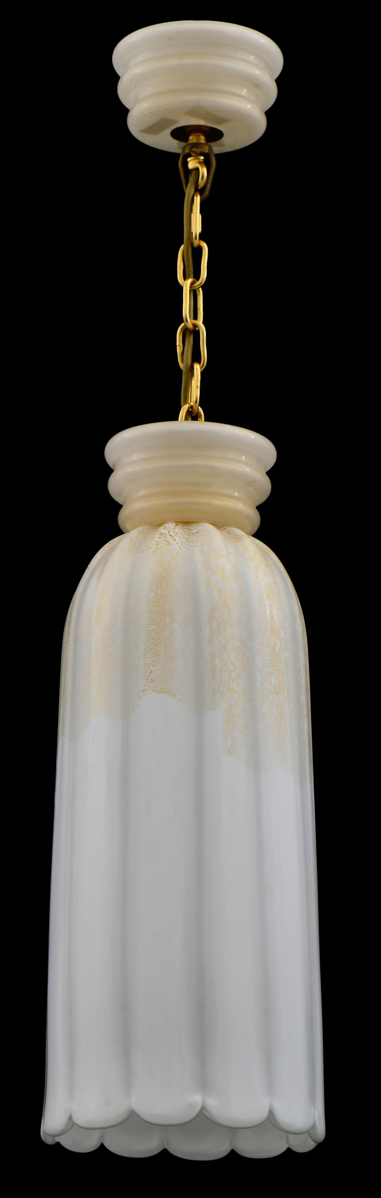 Venini White Cased Glass Ceiling Light, Murano, Italy: Venini White Cased Glass Ceiling Light, Murano, Italymid-20th century32 1/2 x 8 inches