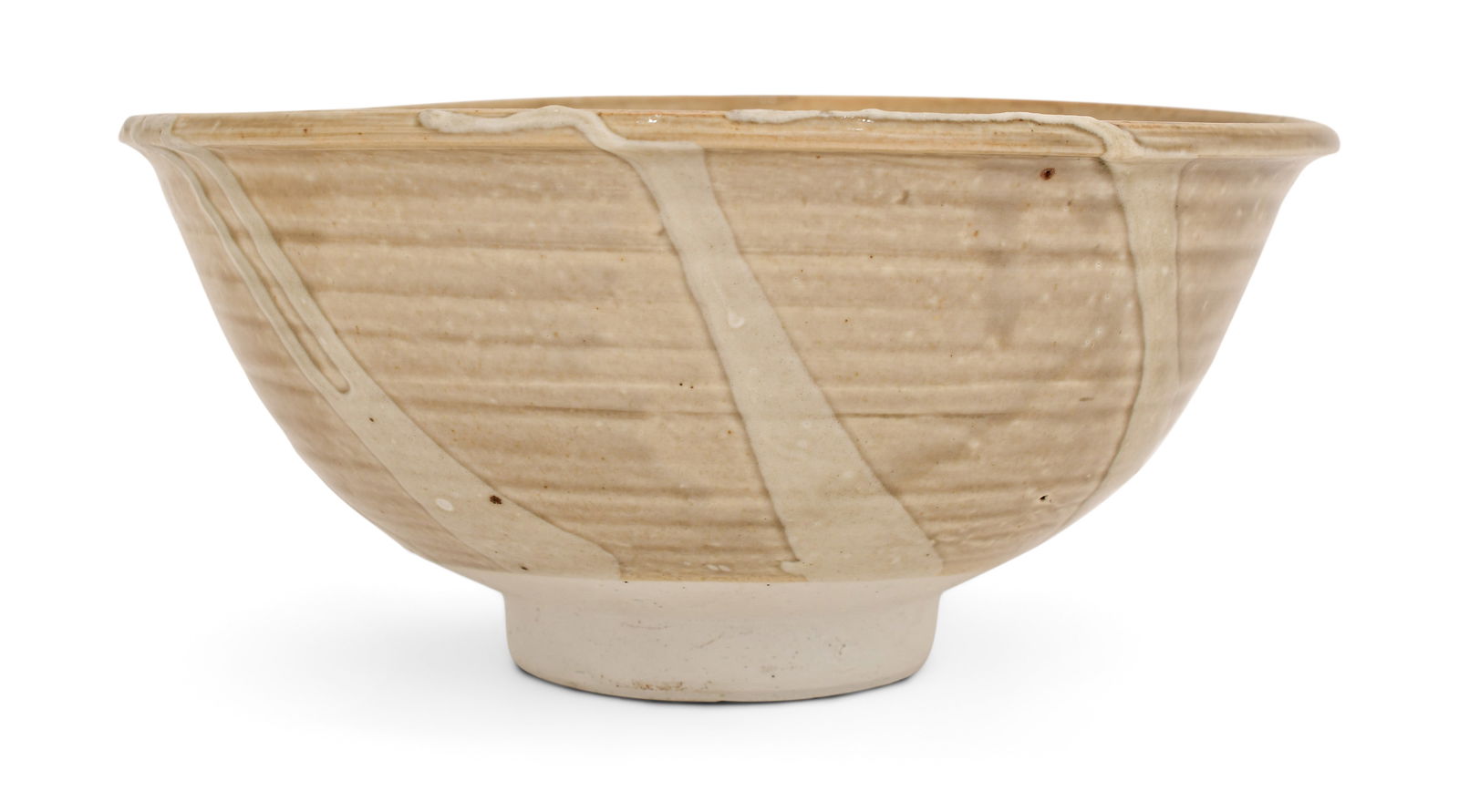 Betty Woodman (American, 1930-2018), Footed Bowl: Betty Woodman(American, 1930-2018)Footed Bowlglazed earthenwaremarked "Woodman"4 1/4 x 8 3/4 inchesProvenance: Private Collection, OhioOther Notes: Fontaine's Auction Gallery can arrange shi