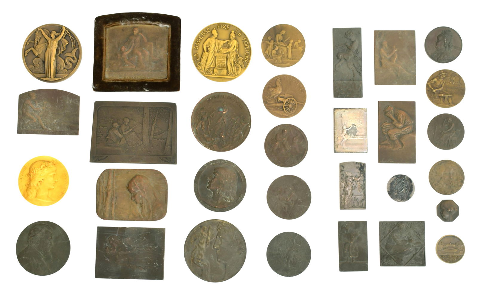 Lot of 31 Bronze Medallions (1 of 1)