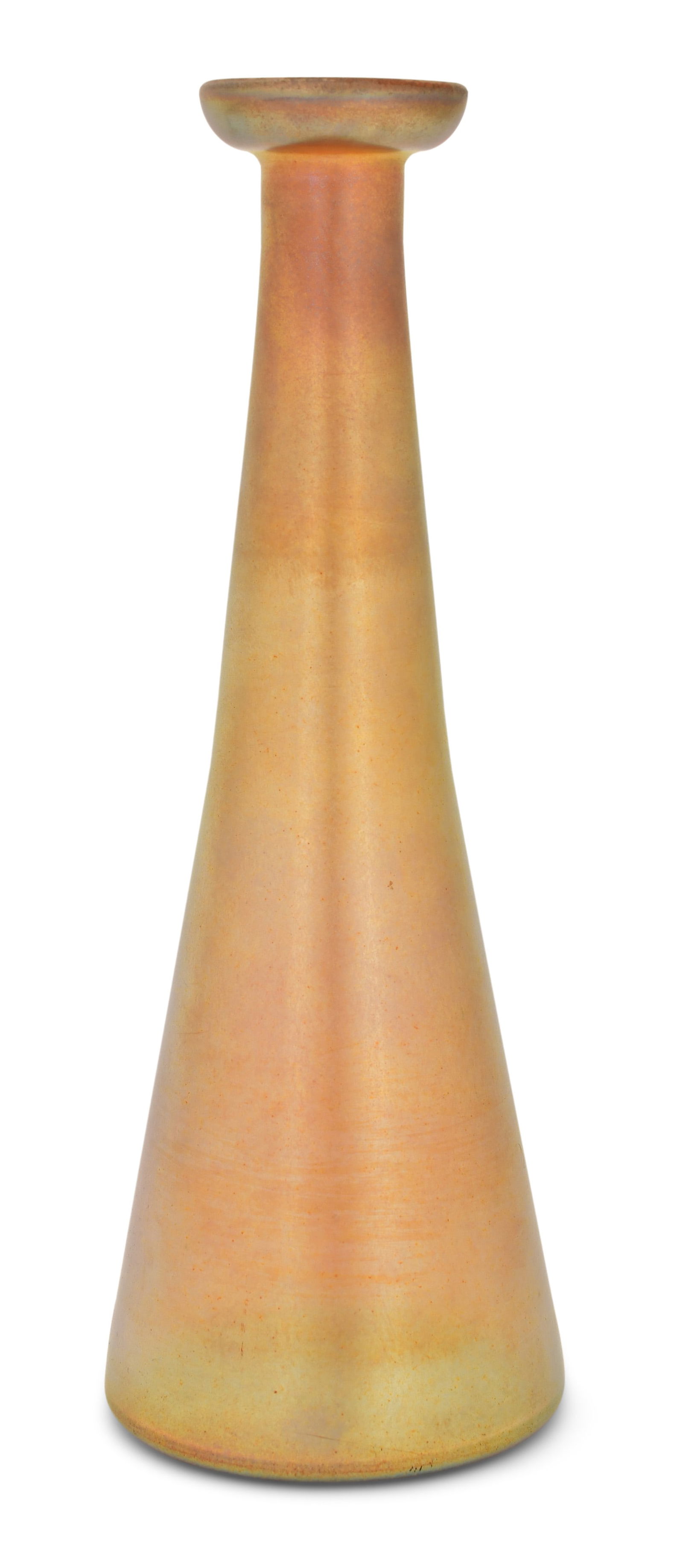 Durand Art Glass Vase: Vineland Flint Glass Works Designed by Victor Durand Jr. Vase early 20th century iridescent glass marked "Durand, 1981-10" 9 3/4 x 3 1/2 inches Provenance: Private Collection, Boston,