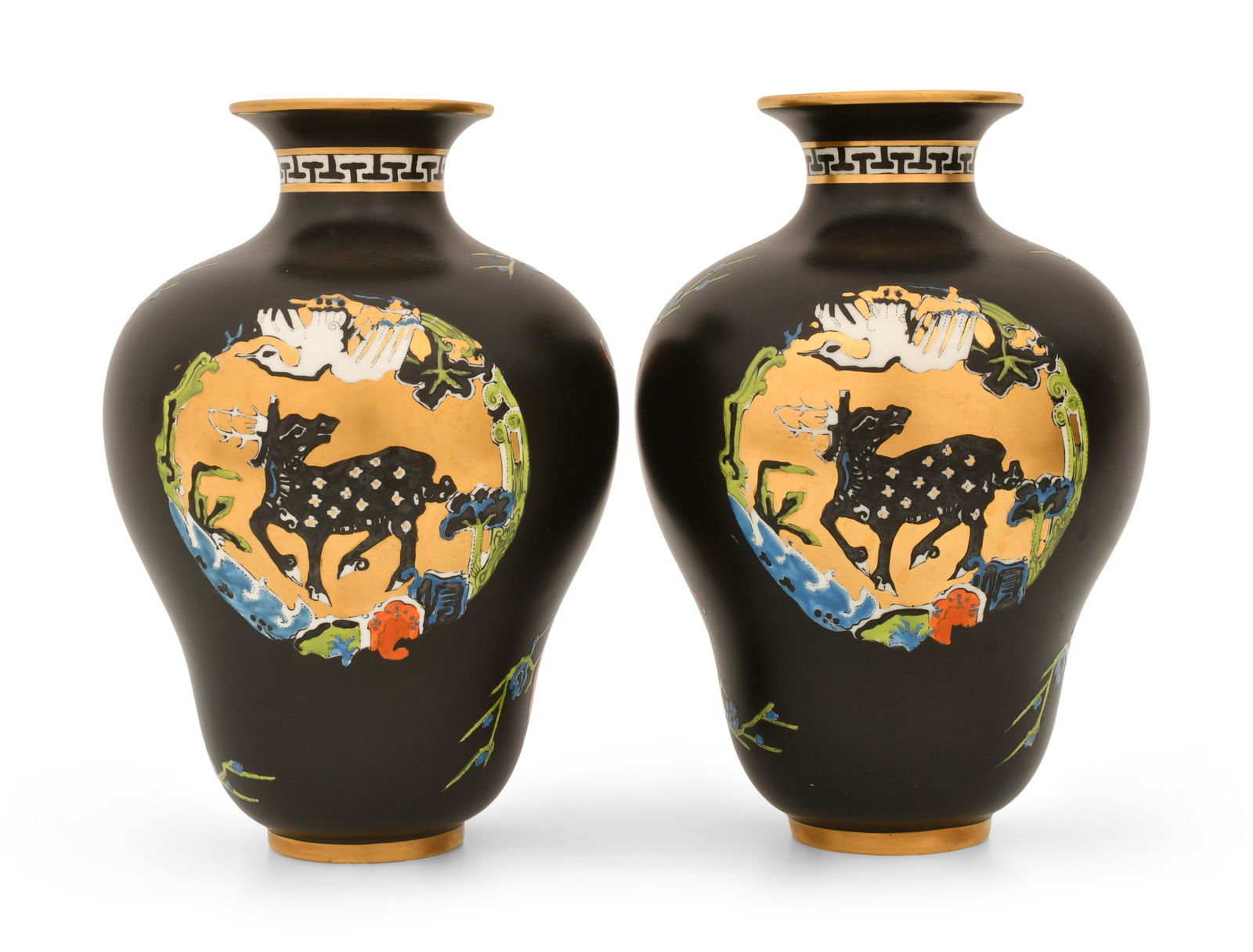 A Pair of Royal Worcester Porcelain Vases (1 of 1)