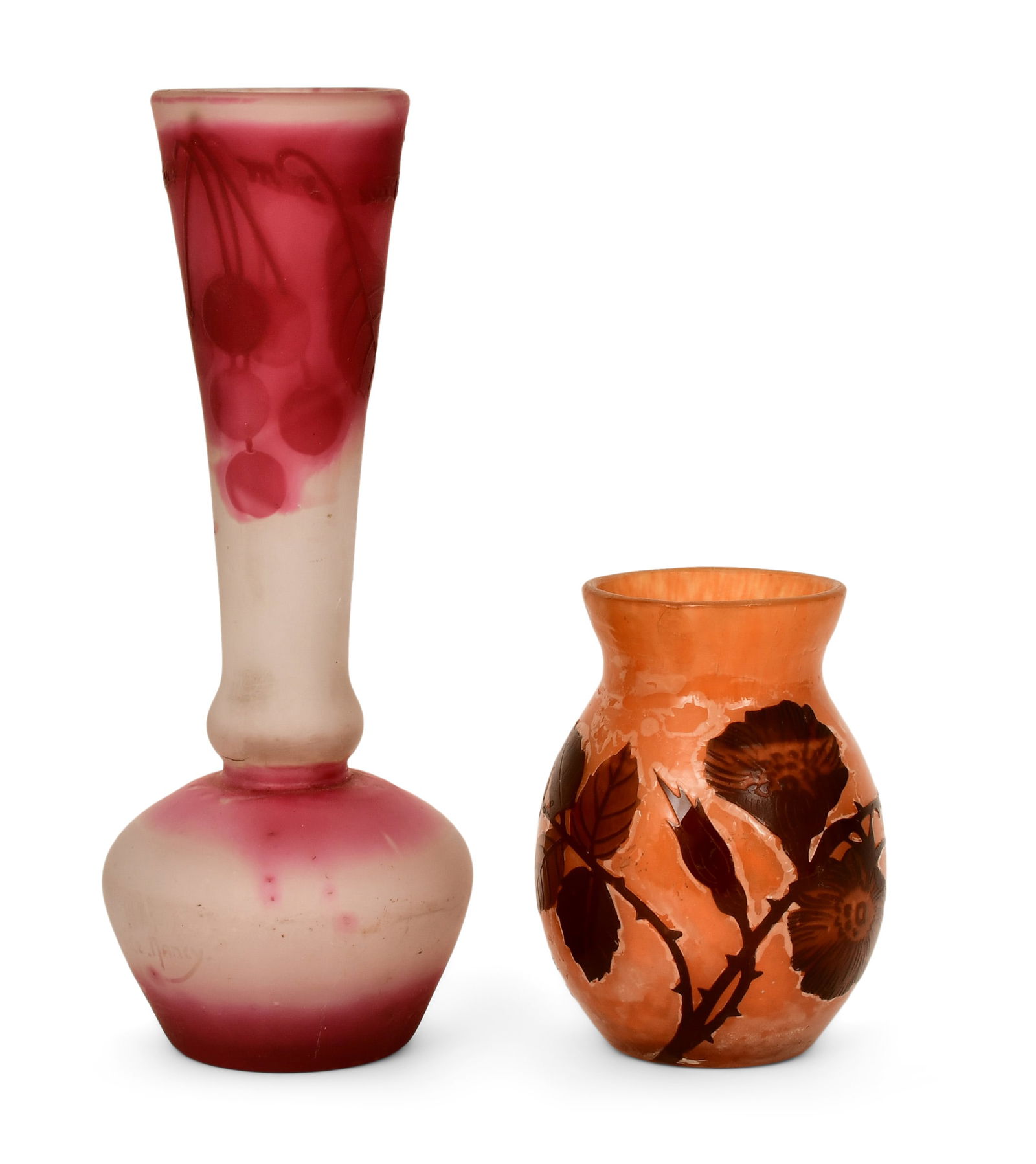 Two Andre Delatte, Nancy, Cameo Glass Vases (1 of 1)