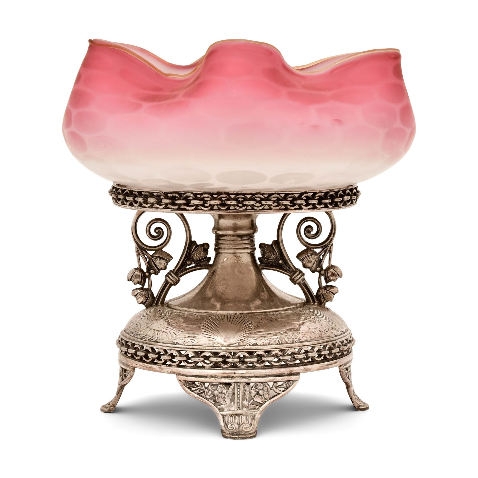 Pairpoint Victorian Silverplate & Glass Bride's Basket (1 of 1)