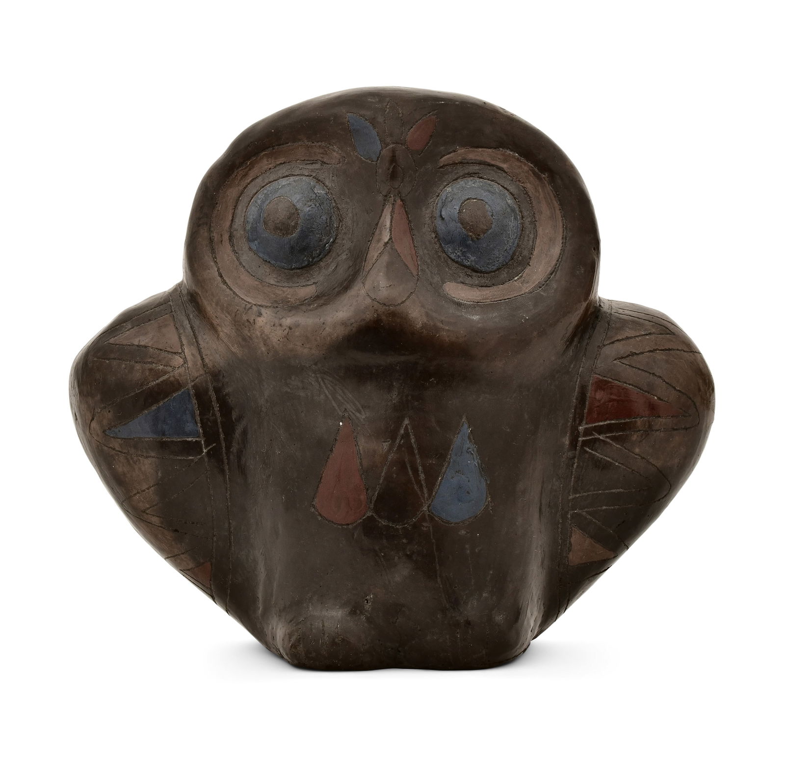 A Glazed Clay Sculpture of an Owl (1 of 1)