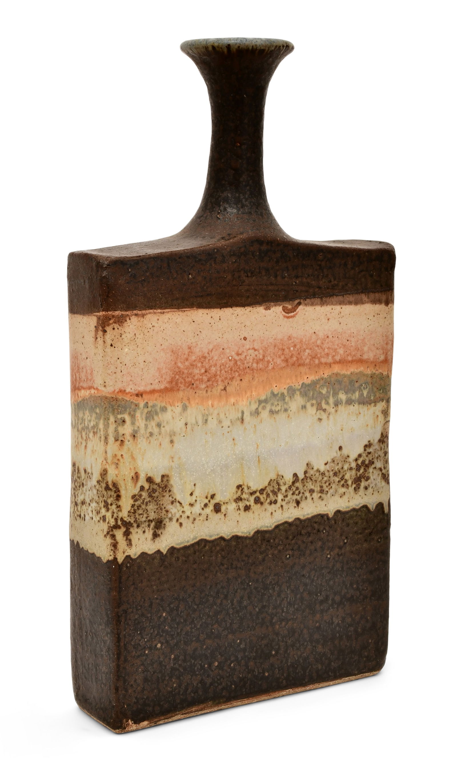 Studio Art Pottery Bottle Vase, Signed Parrott (1 of 1)