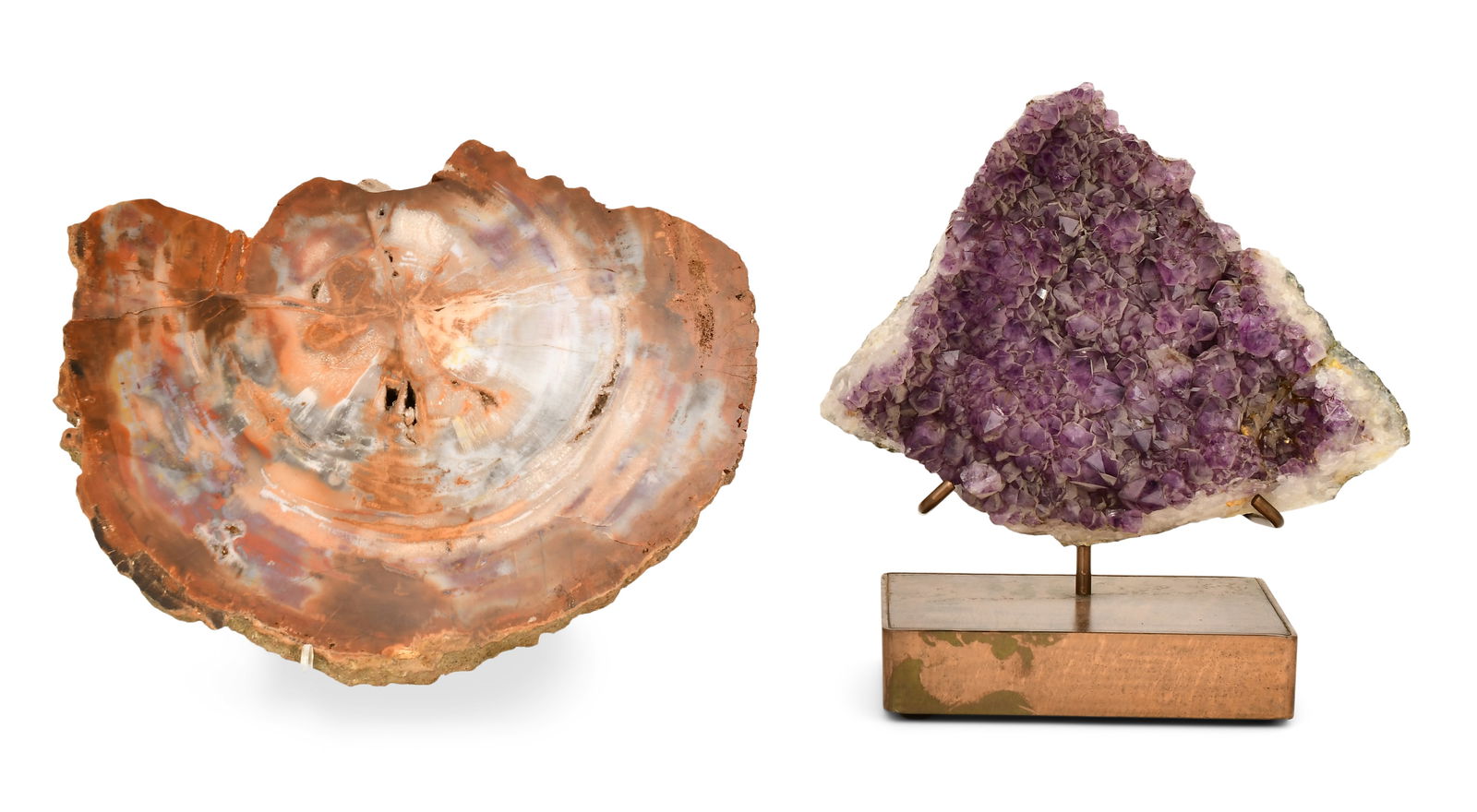 Two Large Specimen Stones, Agate & Amethyst Crystals (1 of 1)
