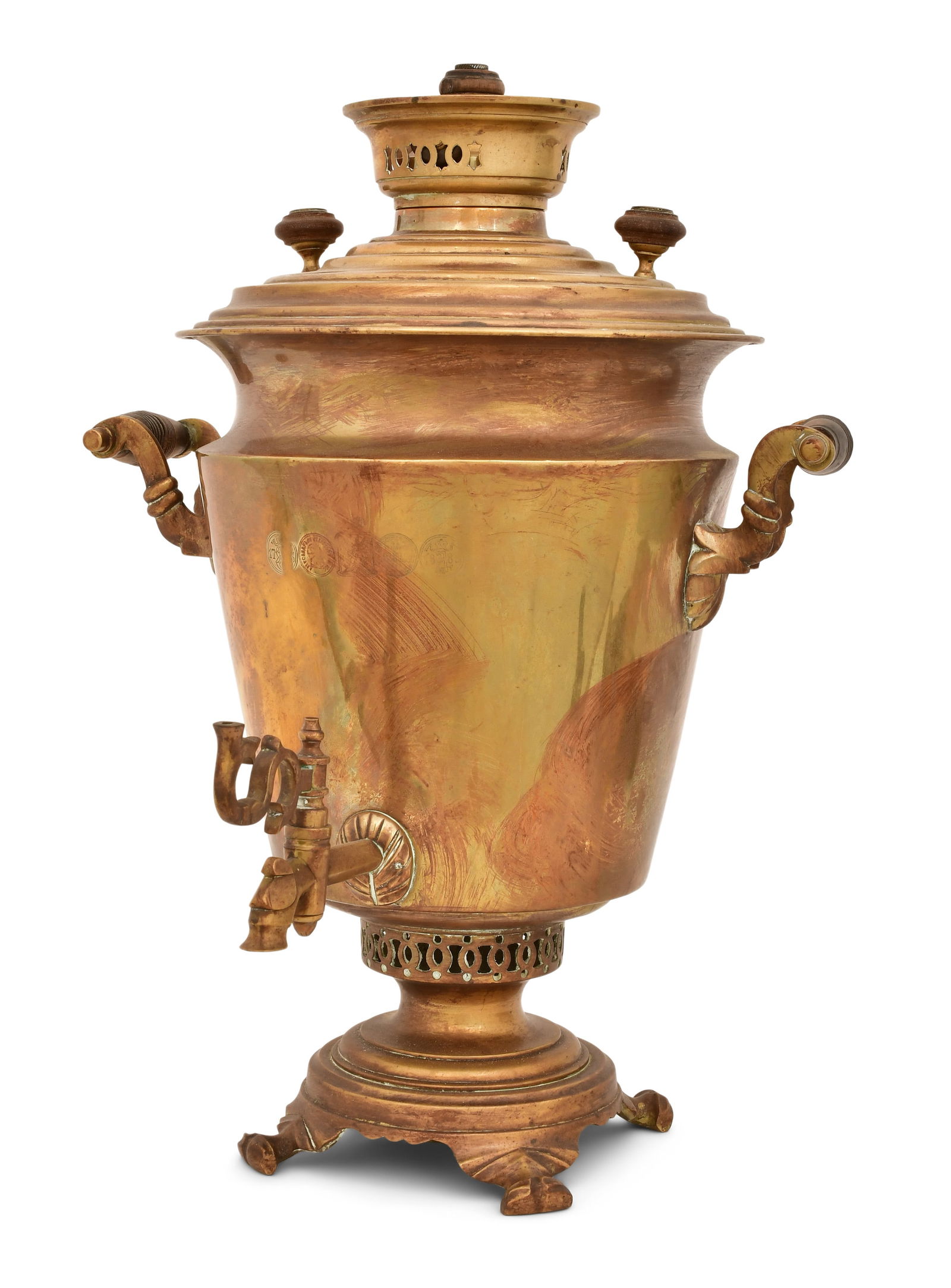 19th Century Russian Brass Samovar (1 of 1)