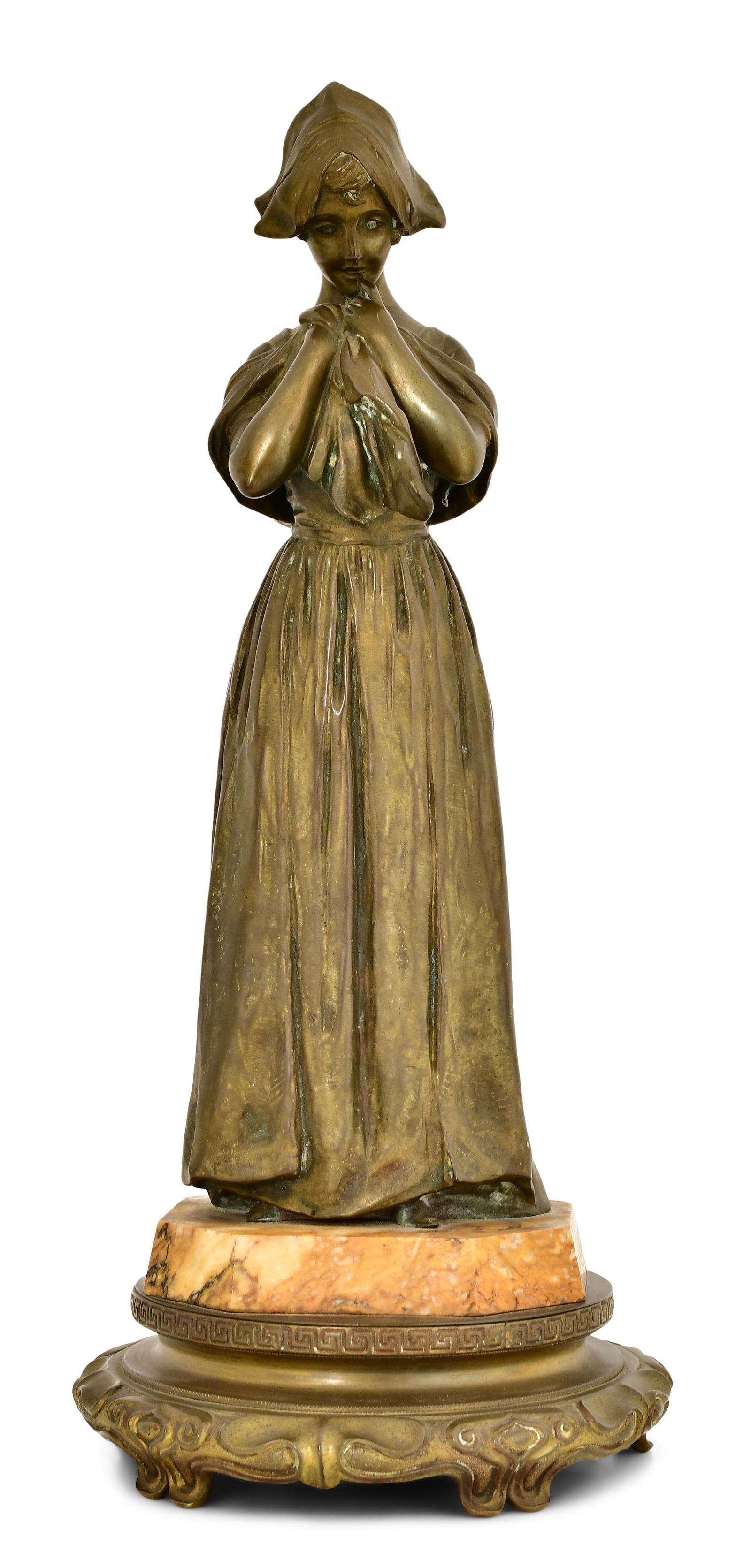Georges van der Straeten (Belgian, 1856-1928), Bronze Sculpture of a Woman (1 of 1)