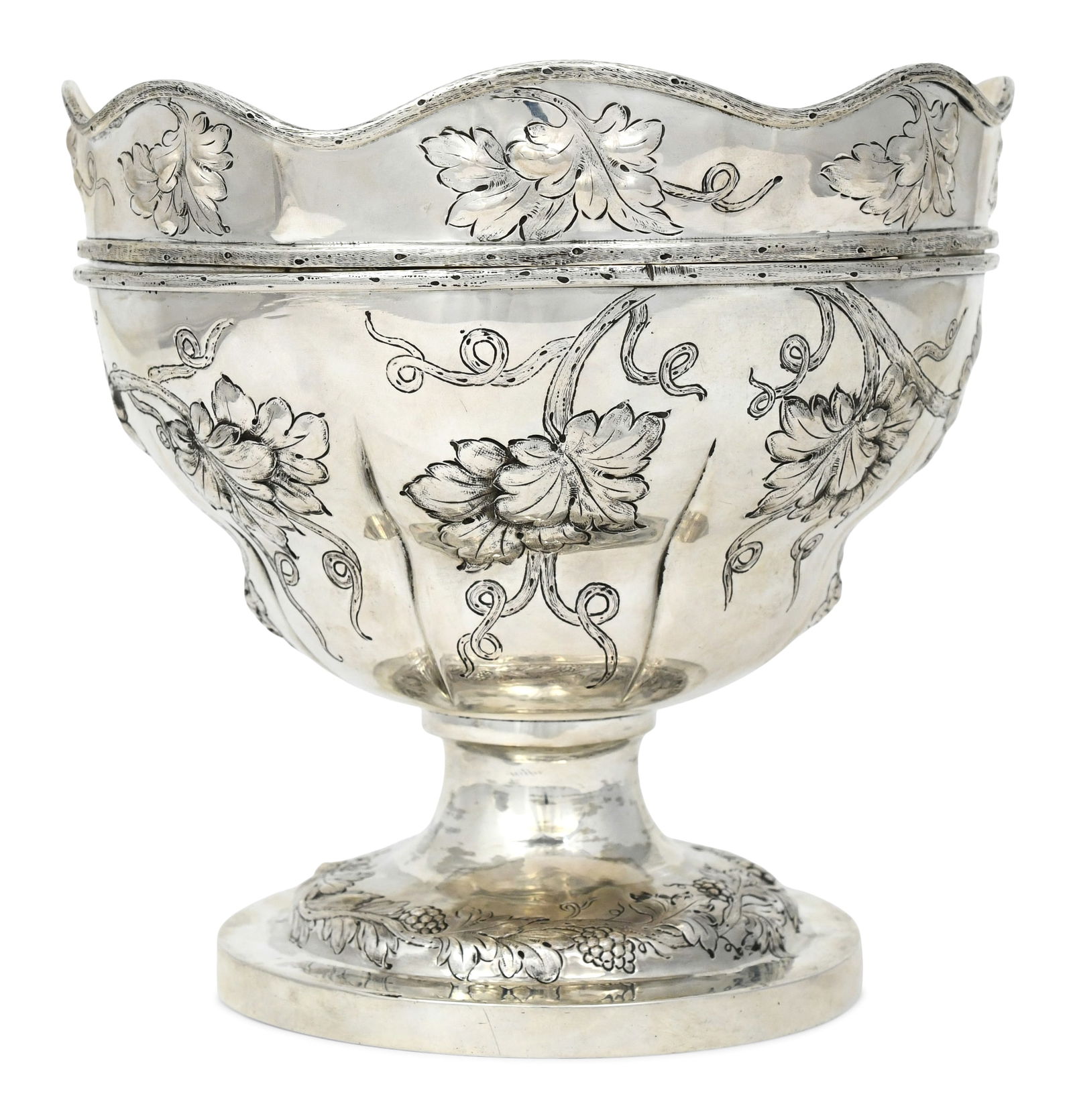 Silver-Plated Repousse Centerpiece Bowl (1 of 1)