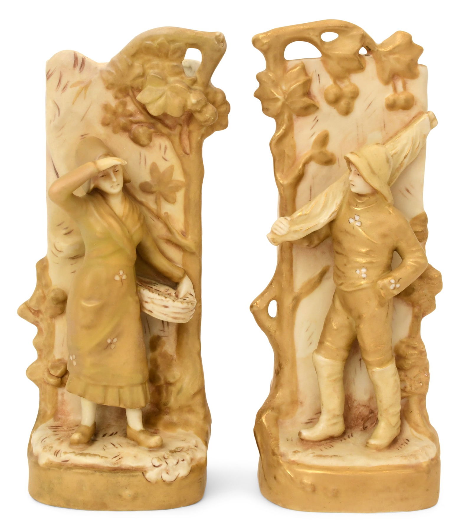 Royal Dux, Bohemia, Pair of Figural Porcelain Vases (1 of 1)