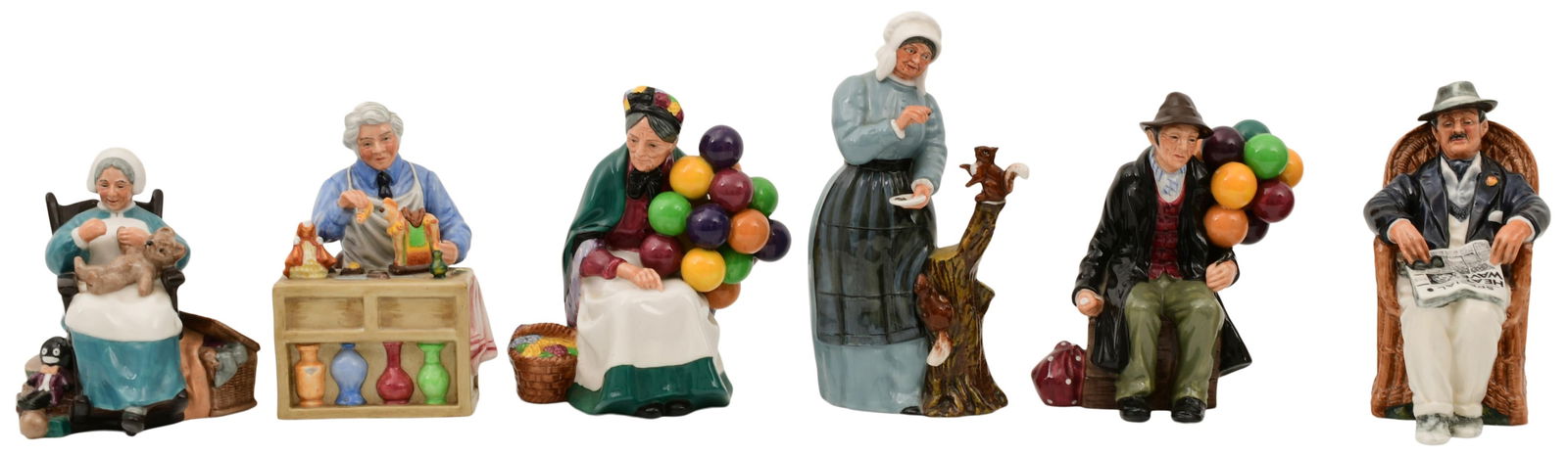Lot of Six Royal Doulton Porcelain Figurines (1 of 1)