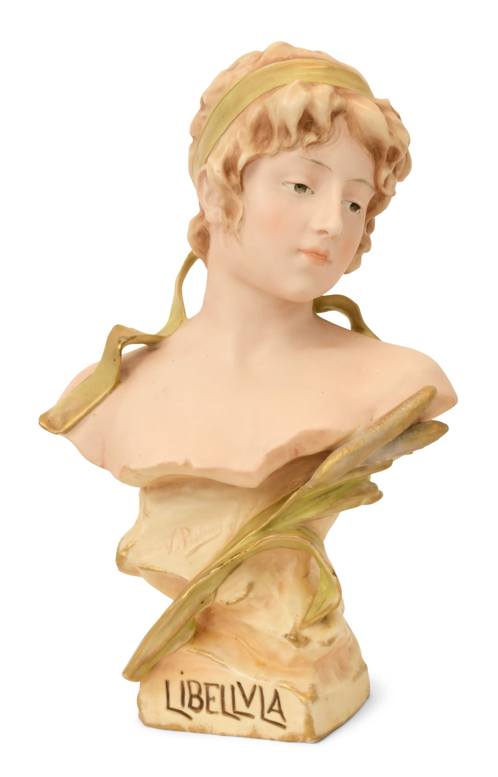 Riessner, Stellmacher & Kessel Amphora Bust of a Woman, "Libellula" (1 of 1)