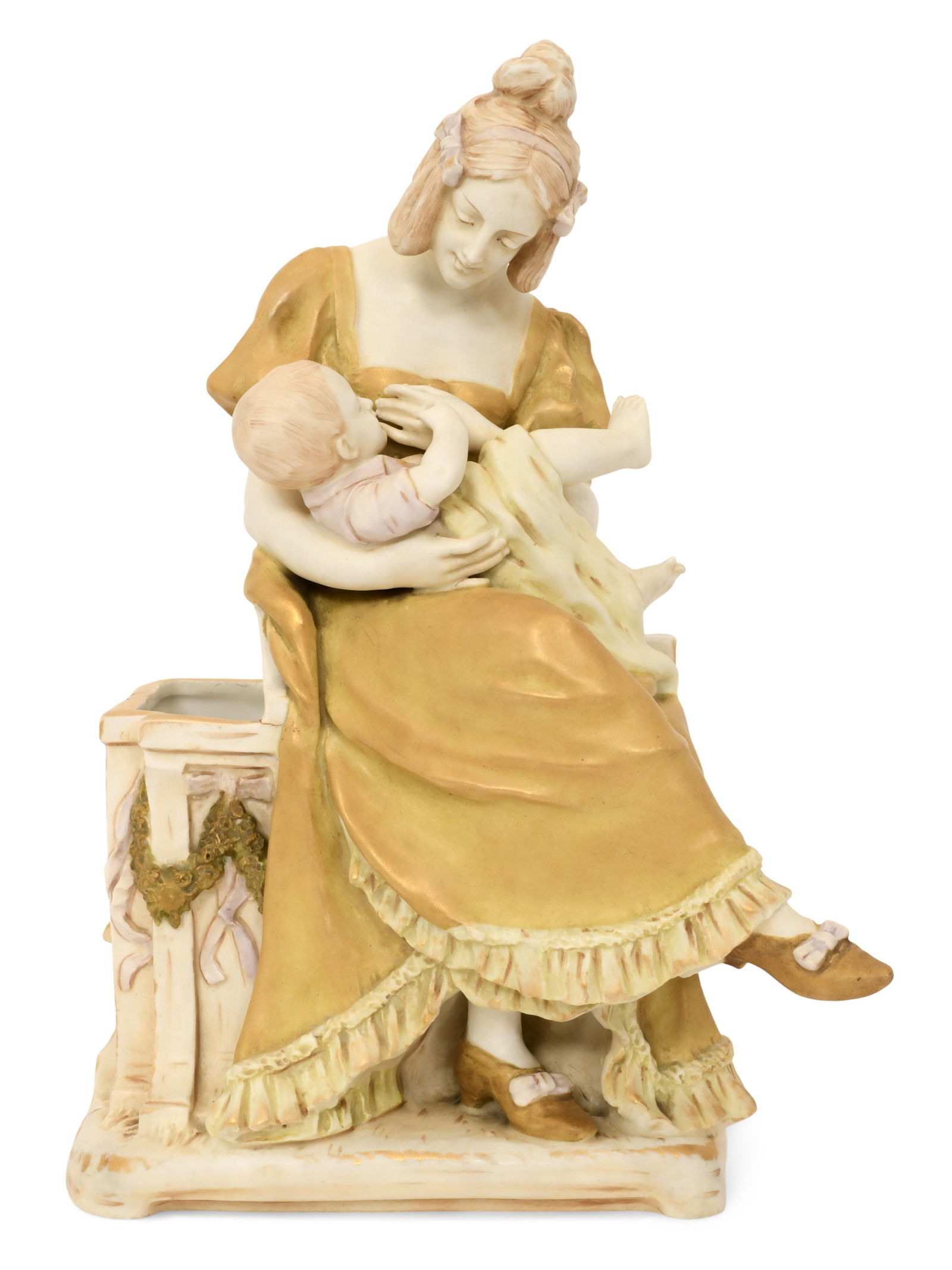 Ernst Wahliss, Royal Vienna, Porcelain Grouping of a Woman & Baby (1 of 8)