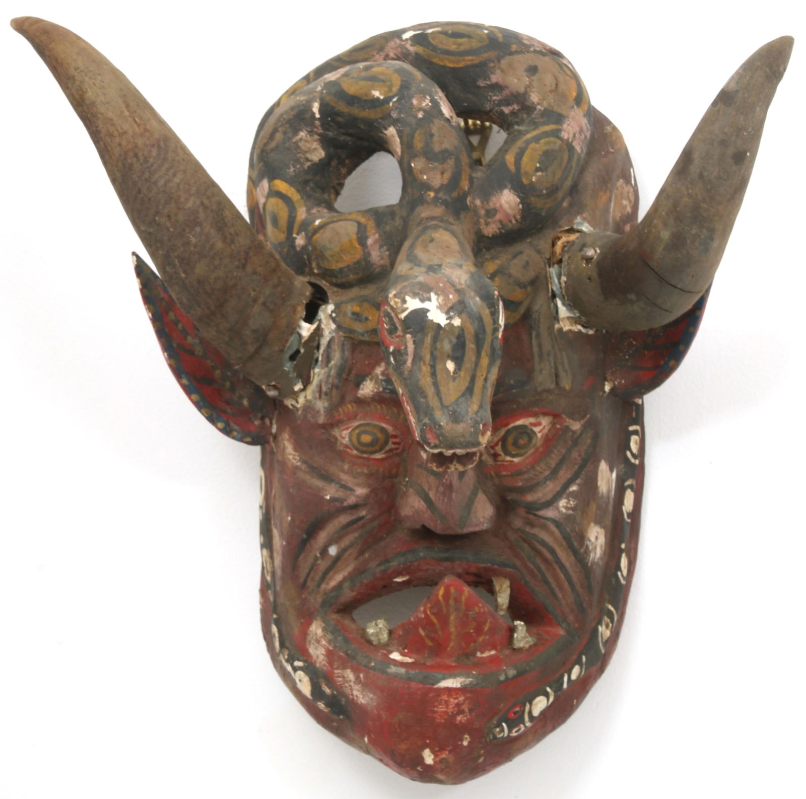 Mexican Polychrome Dance Mask (1 of 1)