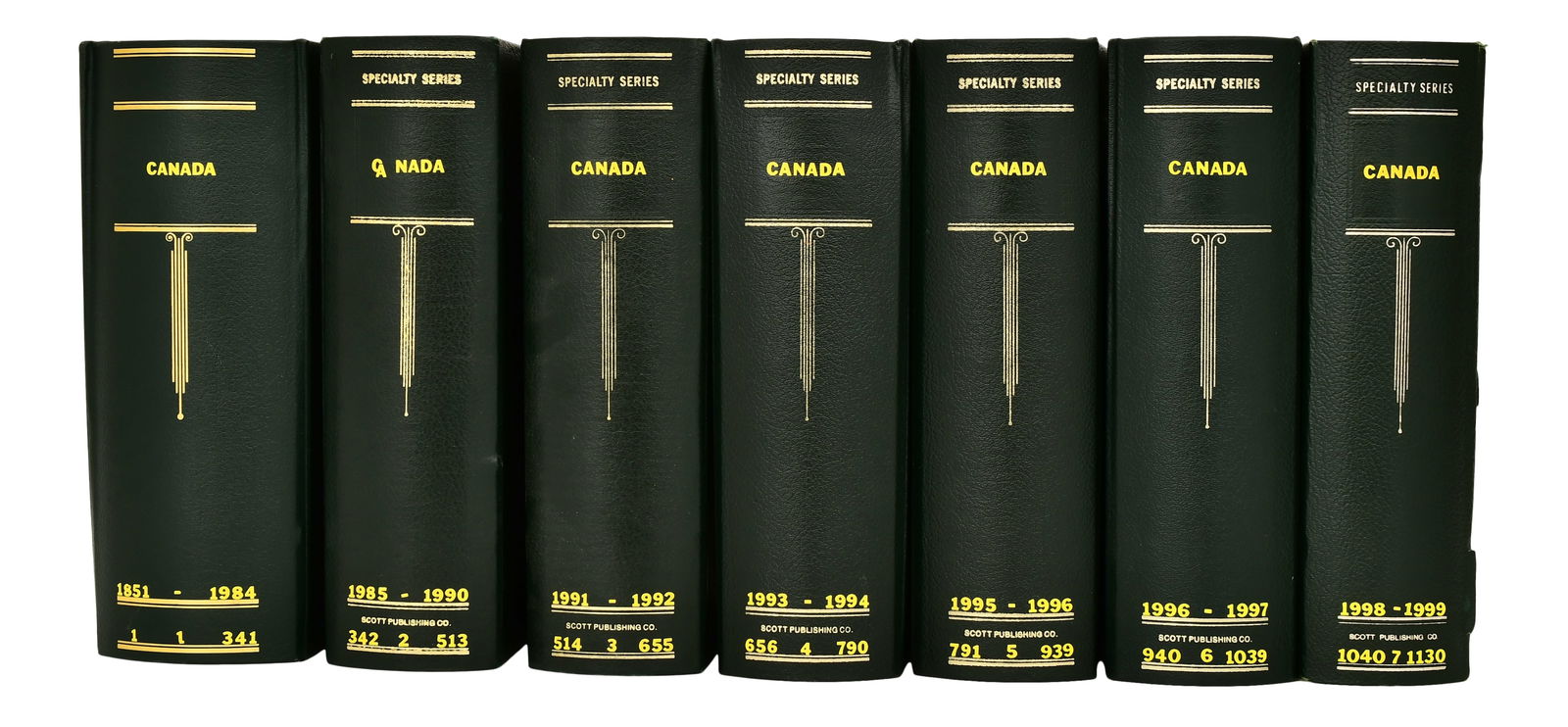 Lot of Seven Canadian Stamp Books: Lot of Seven Canadian Stamp Books 12 x 11 inches Other Notes: Fontaine's Auction Gallery can arrange shipping for this item (USA only).