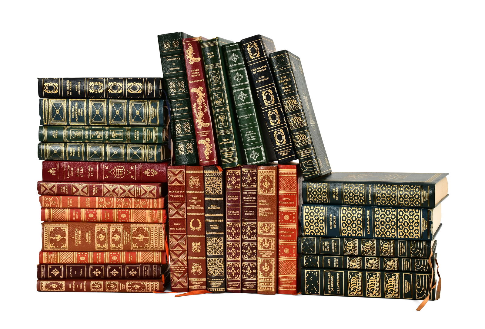 Lot of 30 Leather-Bound Books (1 of 1)