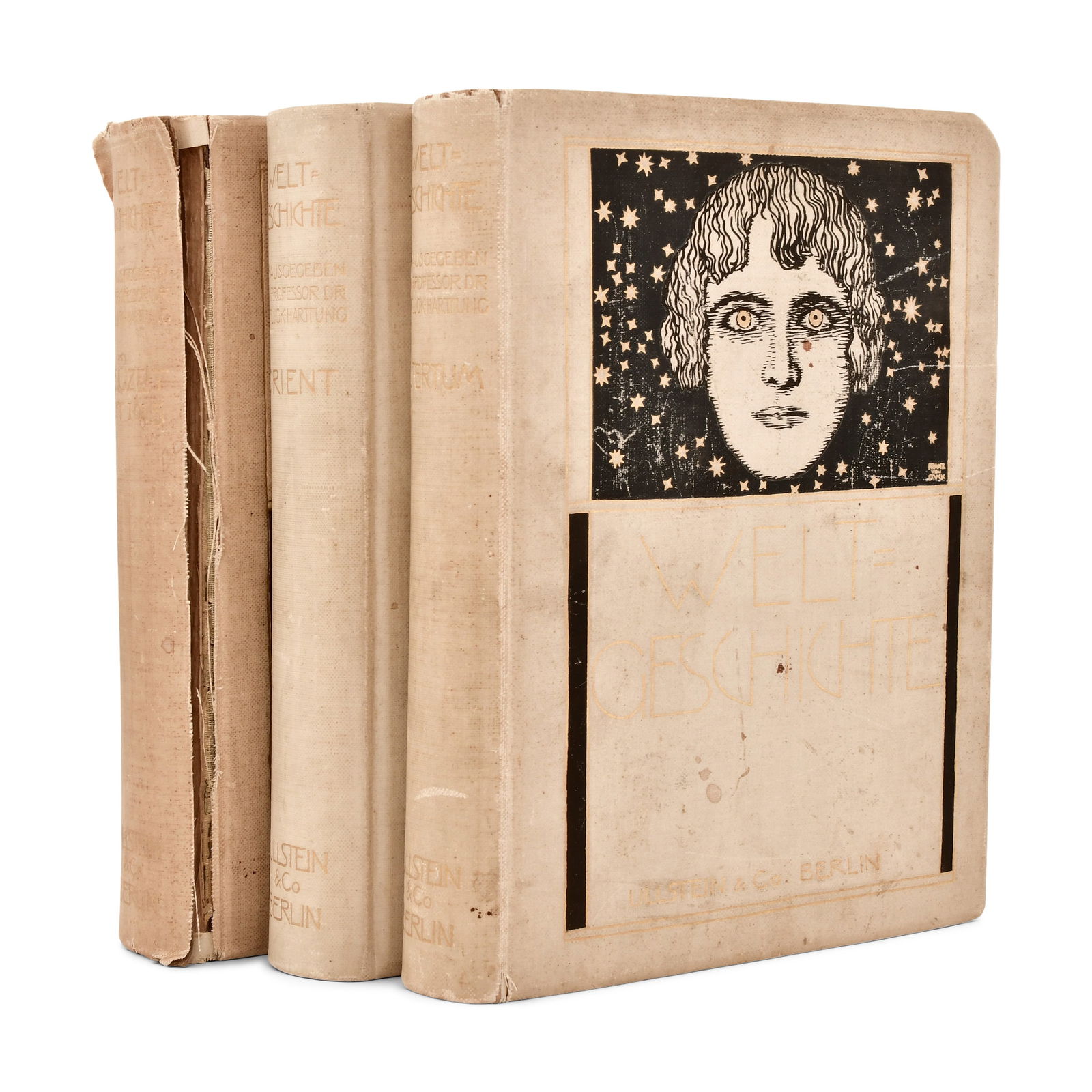 Lot of Three German World History Books: Lot of Three German World History Books 11 1/2 x 9 x 2 inches