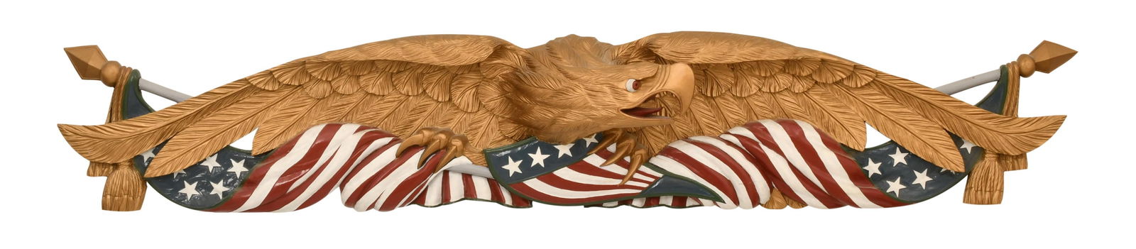 Peter Q. Libbey (Maine, 1944-2018), A Large American Folk Art Carved & Polychromed-Painted Wood Eagl (1 of 7)