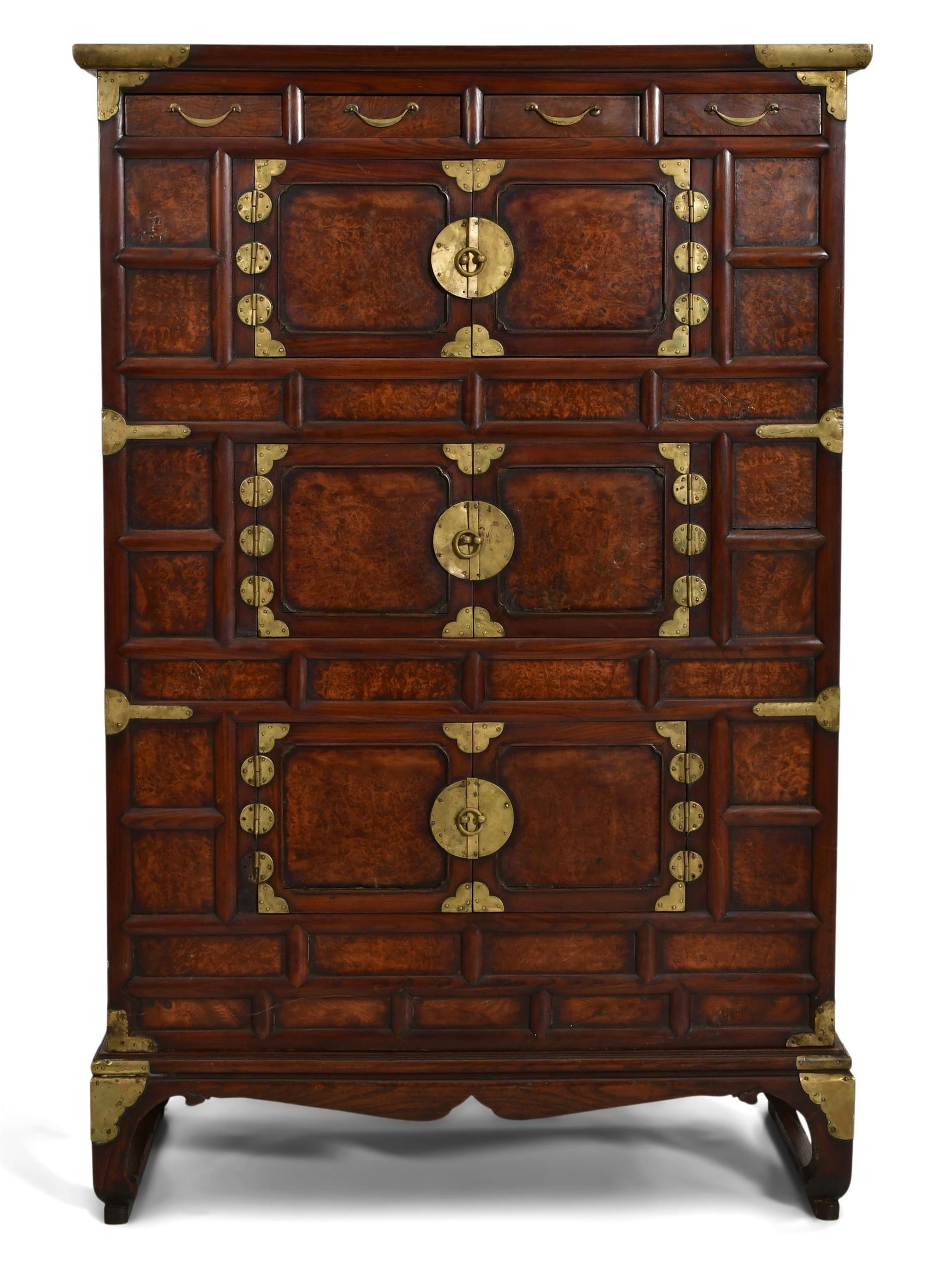Korean Burlwood & Brass Bandaji Chest (1 of 6)