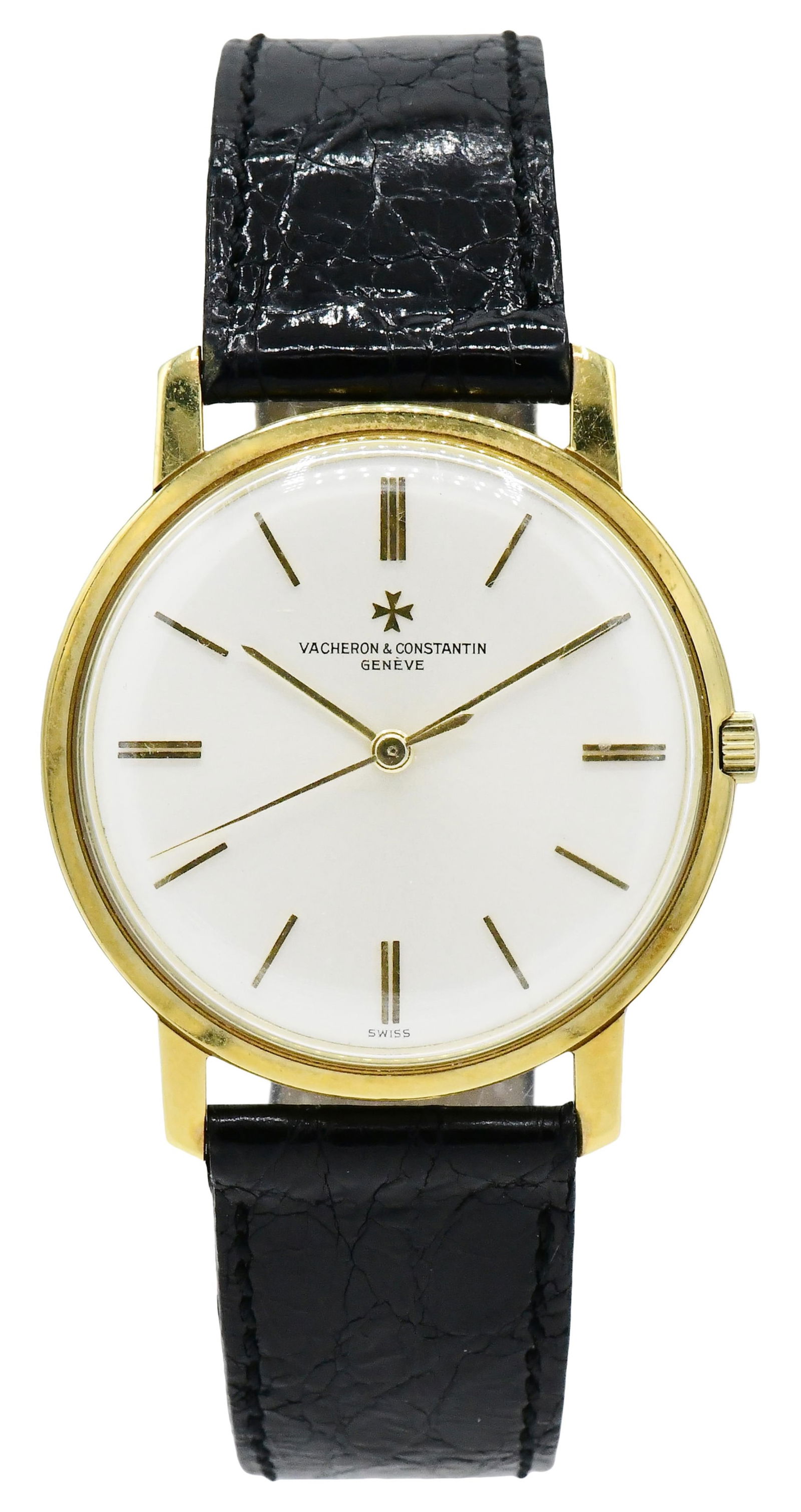 Vacheron & Constantin 18K Gold Wristwatch, Ref. 6903: Vacheron & Constantin 18K Gold Wristwatch, Ref. 6903Case: 18K GoldCase Size: 34mmDial: SilveredMovement: ManualSigned: Case, dial and movementBox: YesOther Notes: Fontaine's Auction Gallery