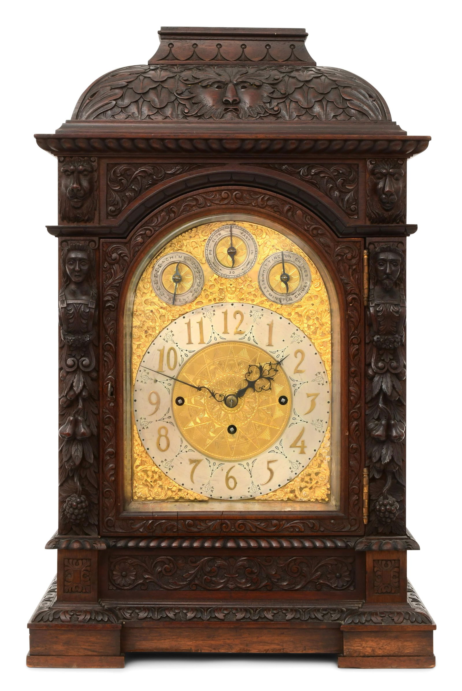English Triple Fusee Bracket Clock (1 of 1)