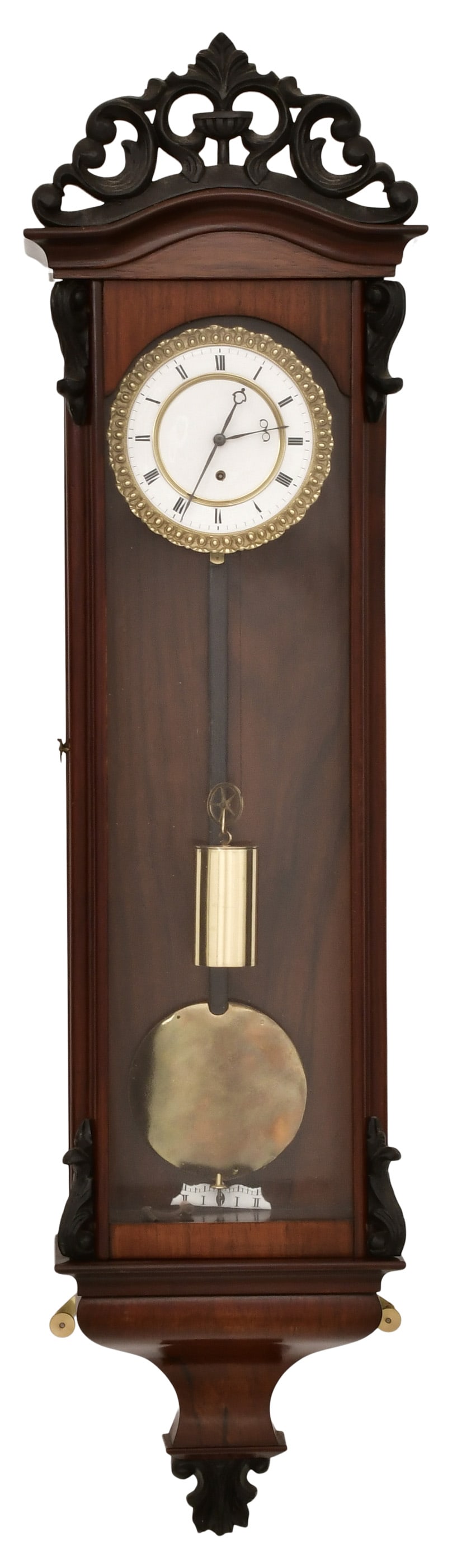 Miniature Biedermeier Vienna Regulator Clock (1 of 8)