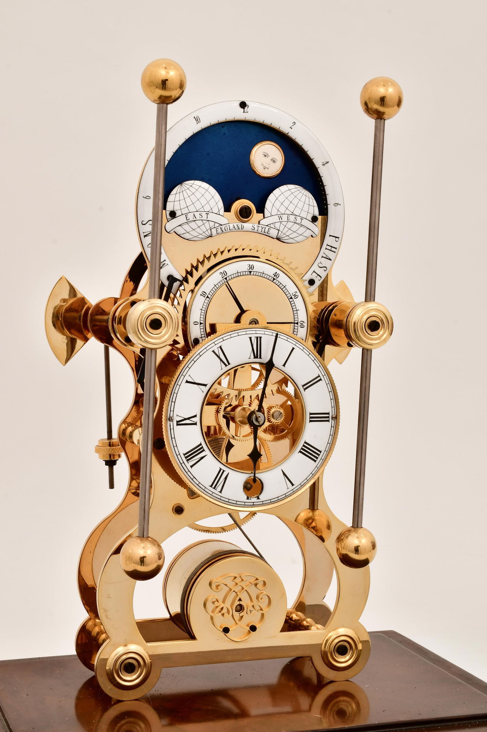 Replica Harrison Grasshopper Skeleton Clock - 4