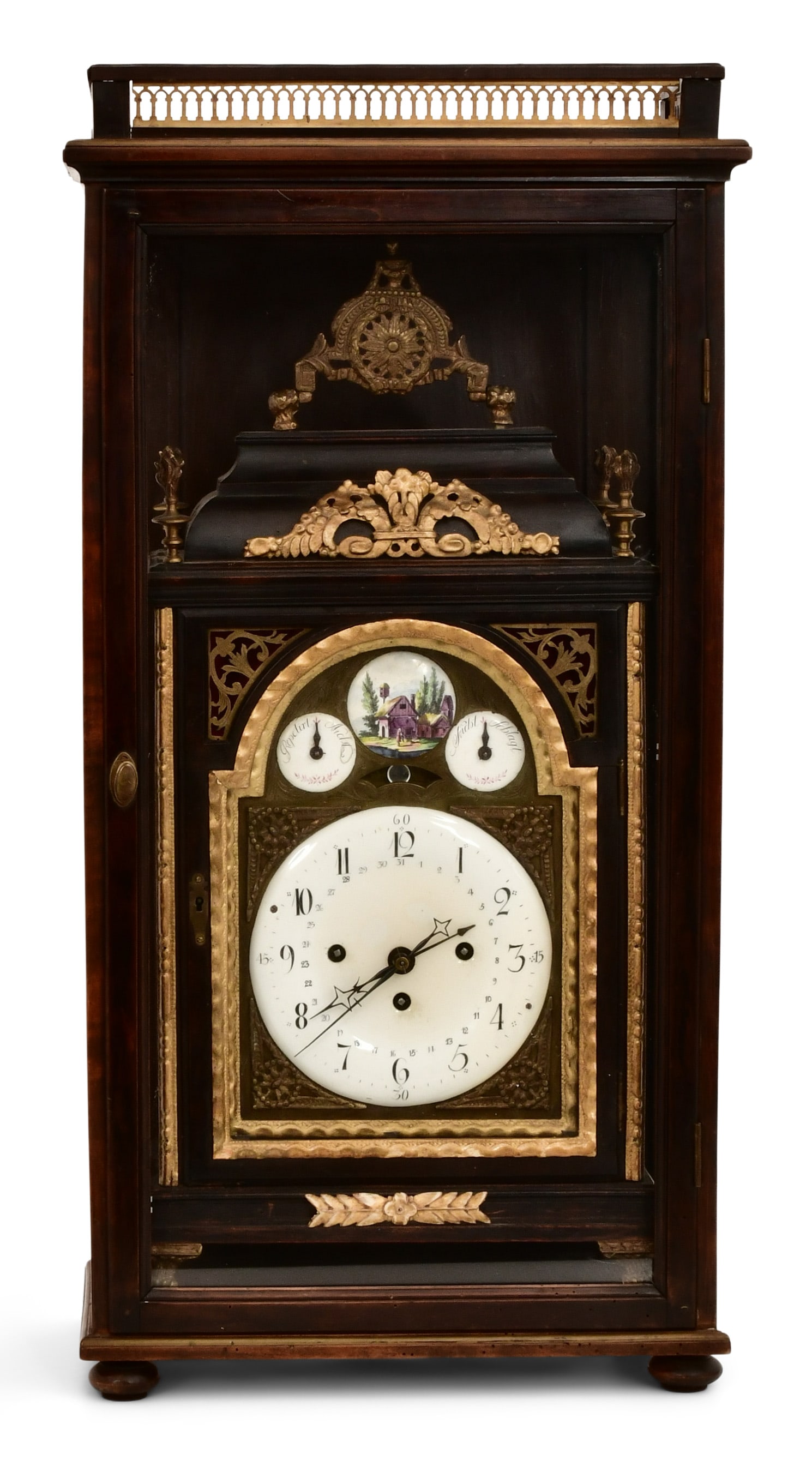 18th Century Dutch Grande Sonnerie Mahogany Bracket Clock with Case (1 of 1)