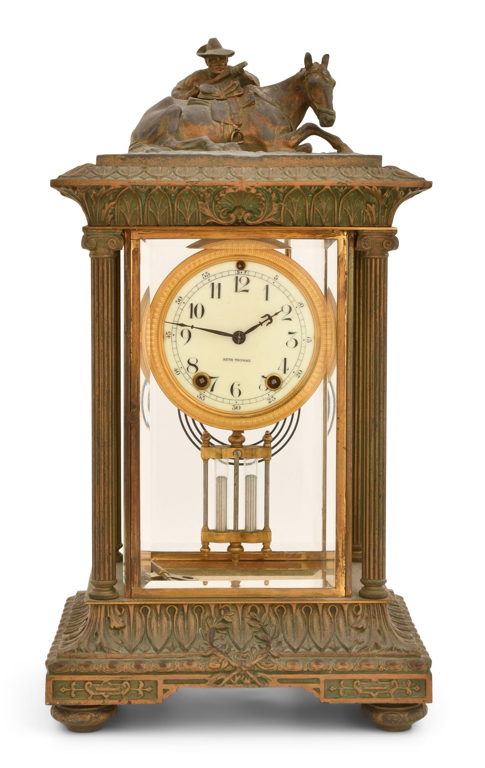 Seth Thomas Crystal Regulator "Empire No. 25 / Rough Rider" Mantel Clock (1 of 1)