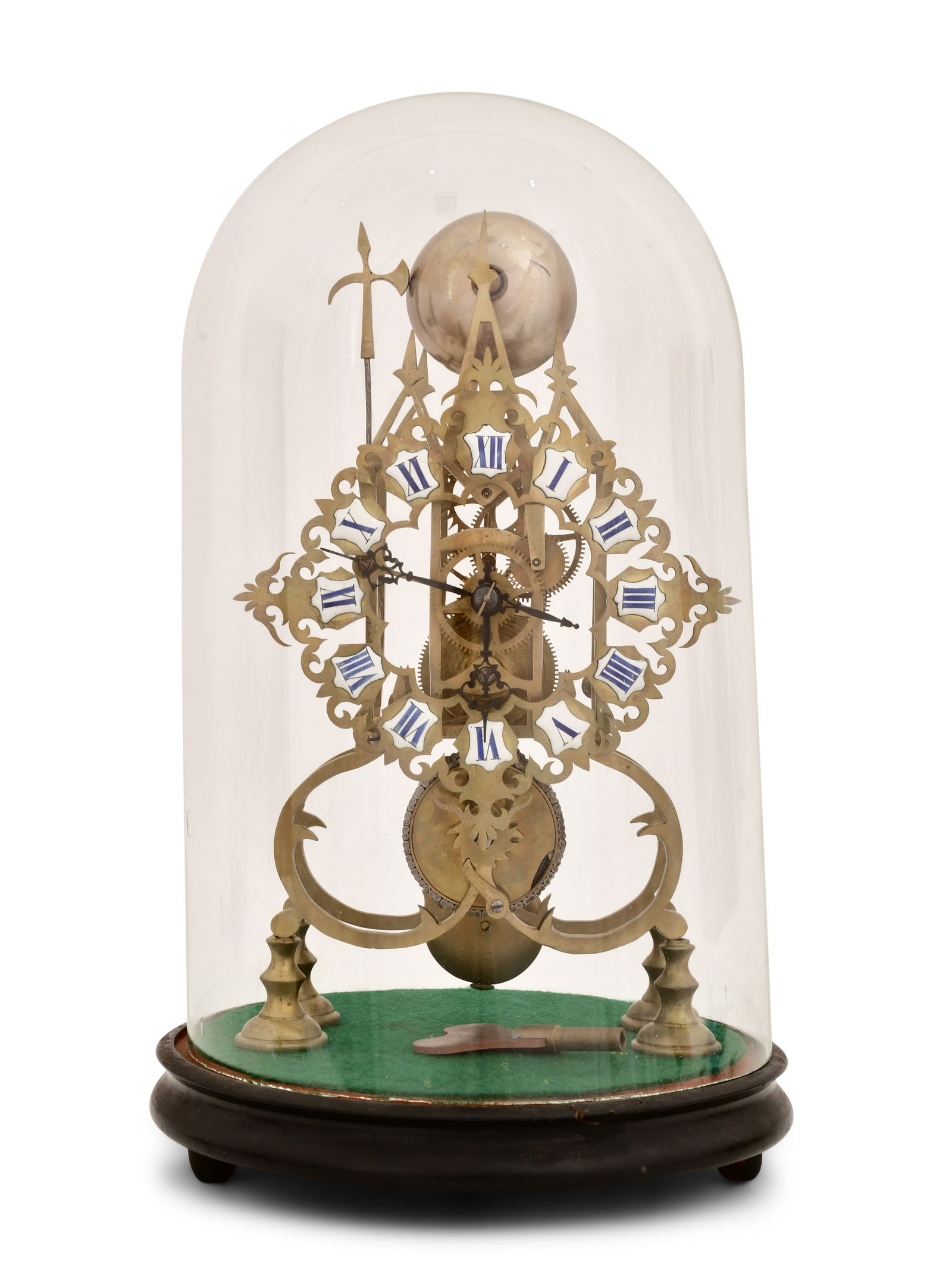 Single Fusee Skeleton Clock with Passing Strike (1 of 1)
