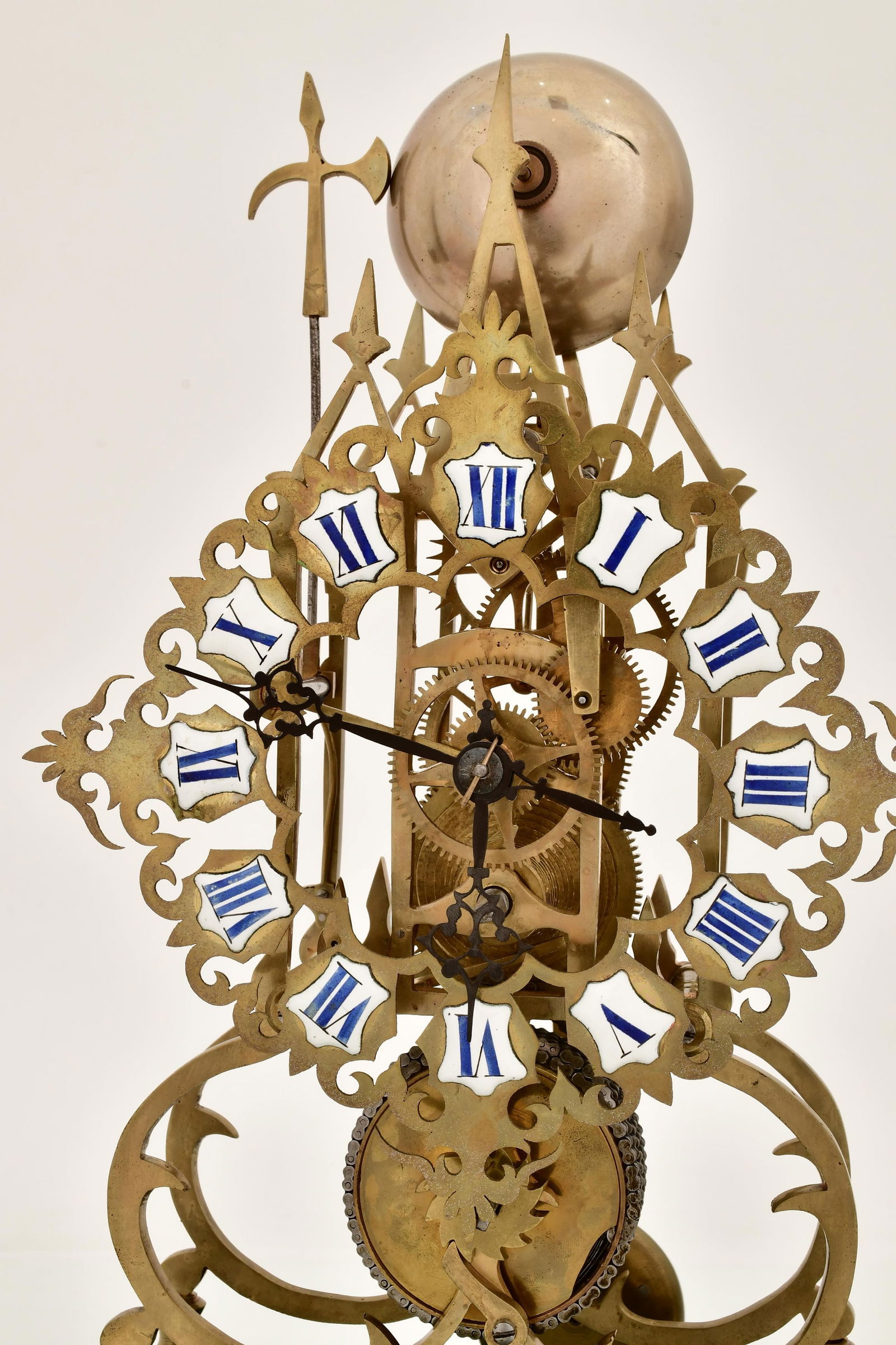 Single Fusee Skeleton Clock with Passing Strike - 4