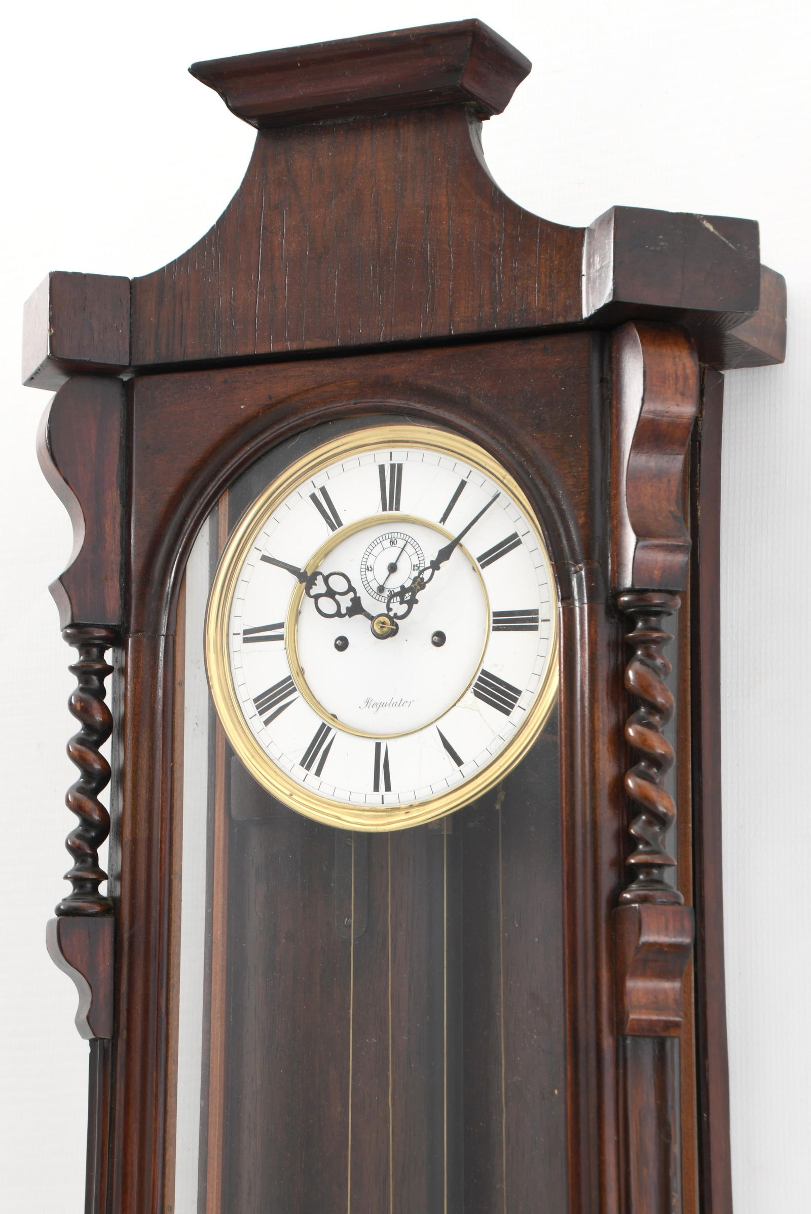 Vienna Two Weight Wall Regulator Clock - 5