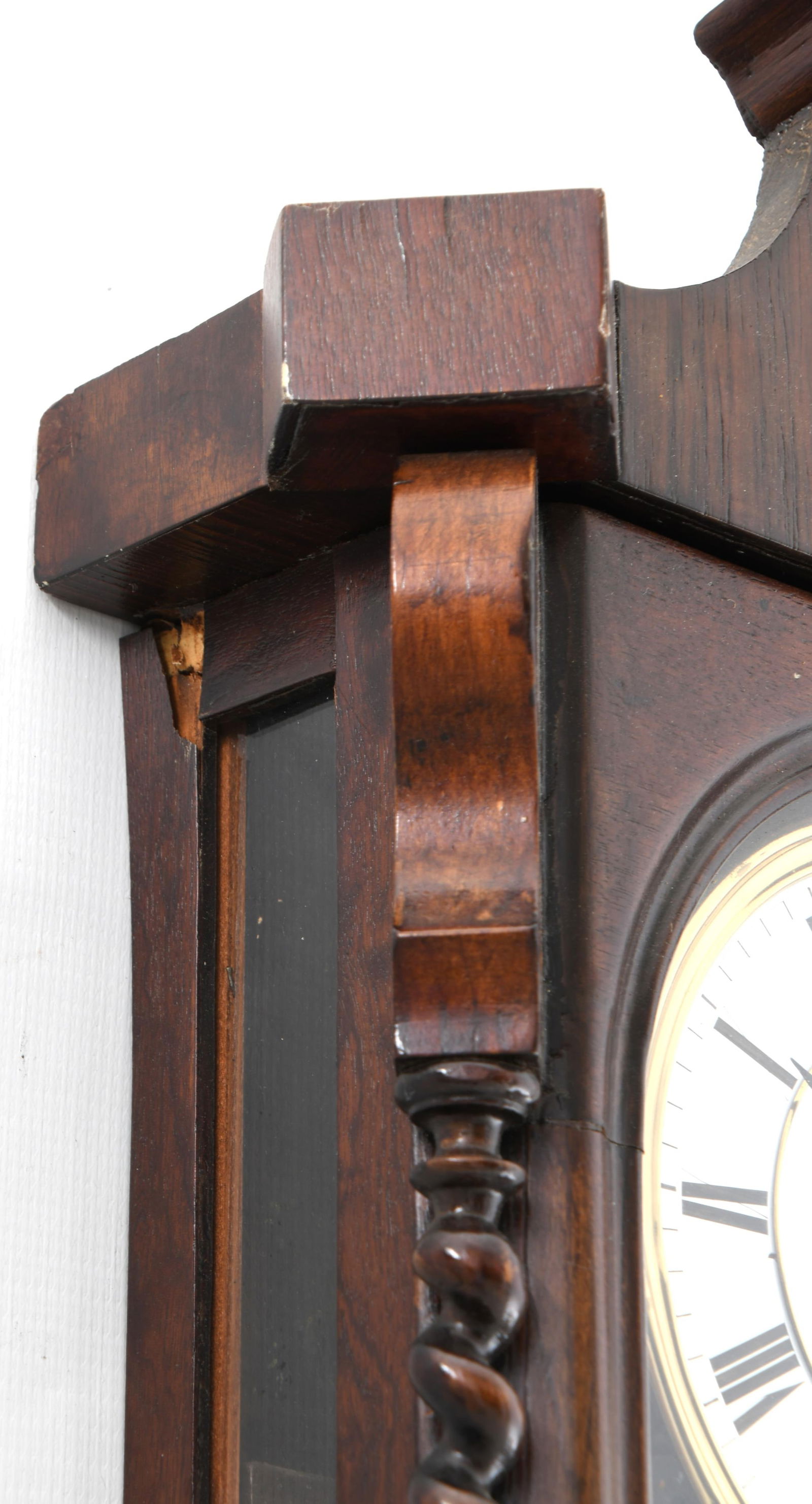 Vienna Two Weight Wall Regulator Clock - 6