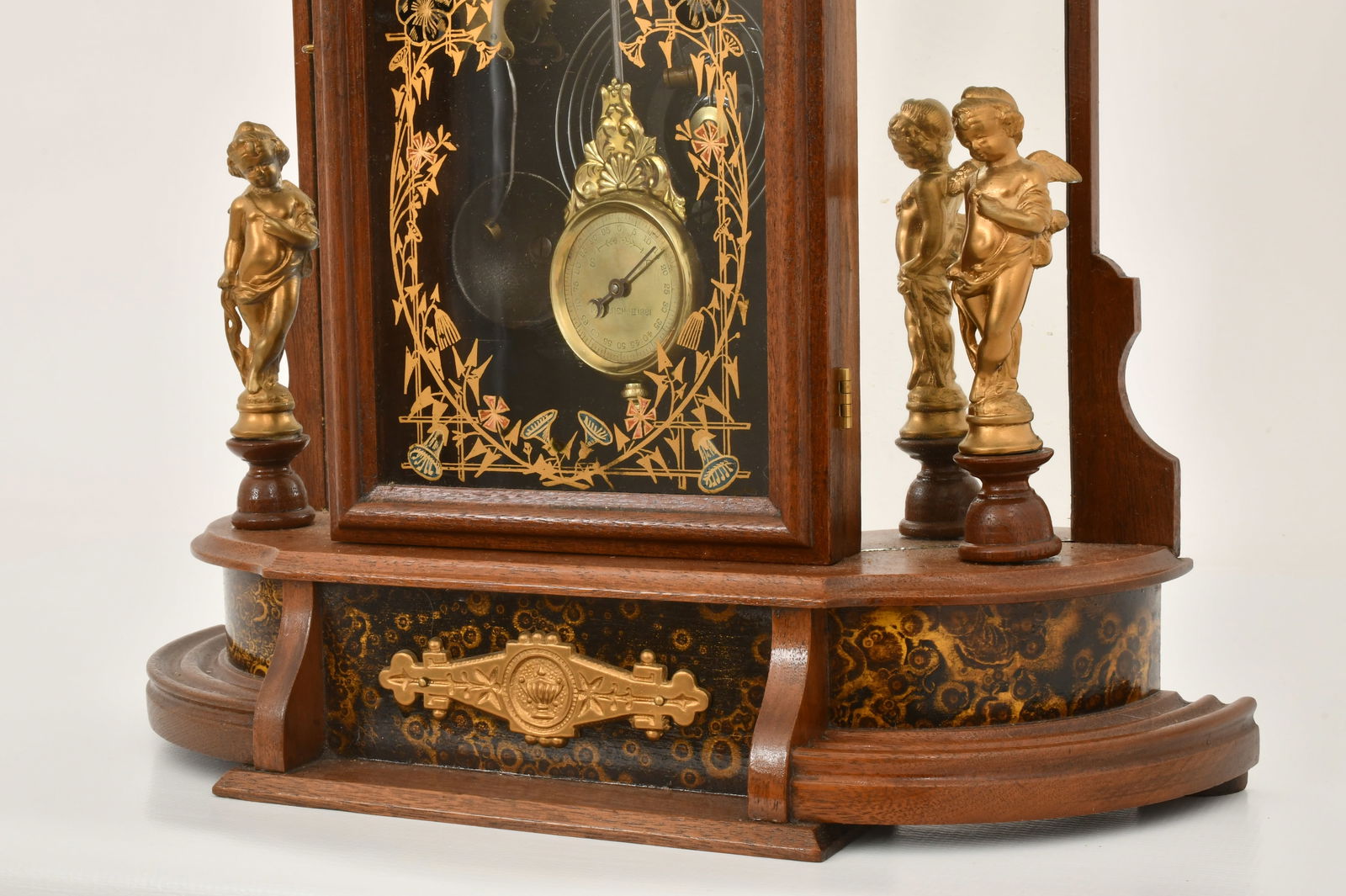New Haven Clock Co. "Occidental" Mirror-Side Mantel Clock - 3