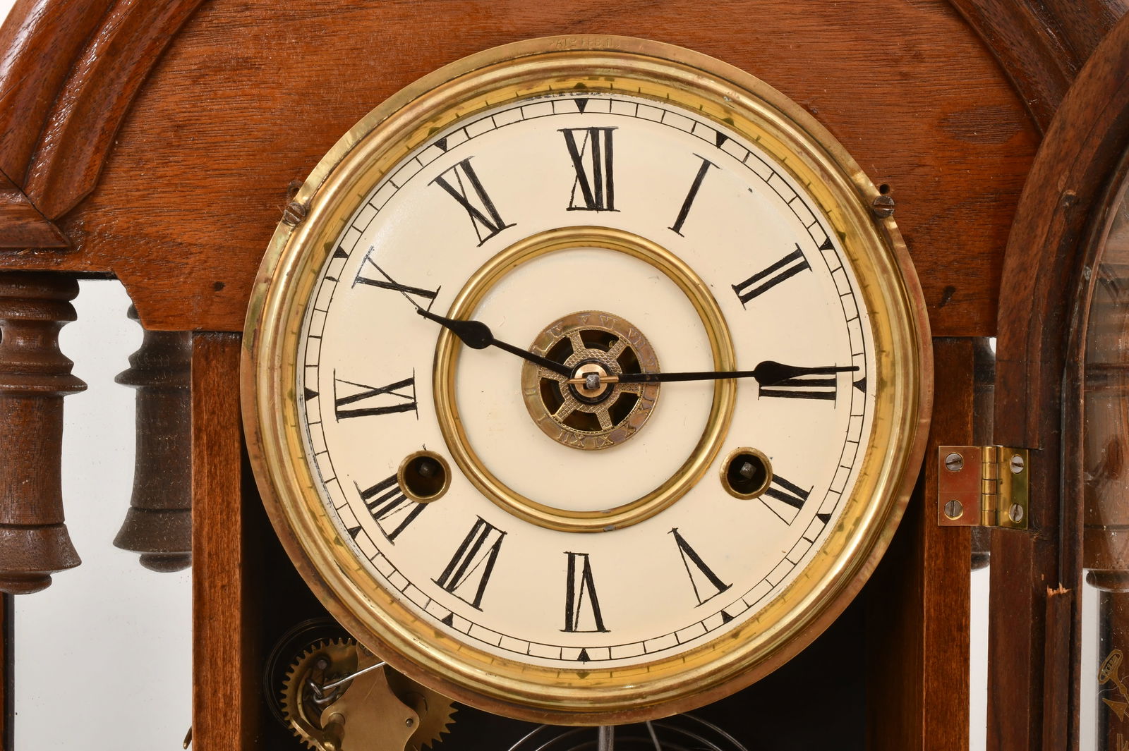 New Haven Clock Co. "Occidental" Mirror-Side Mantel Clock - 6