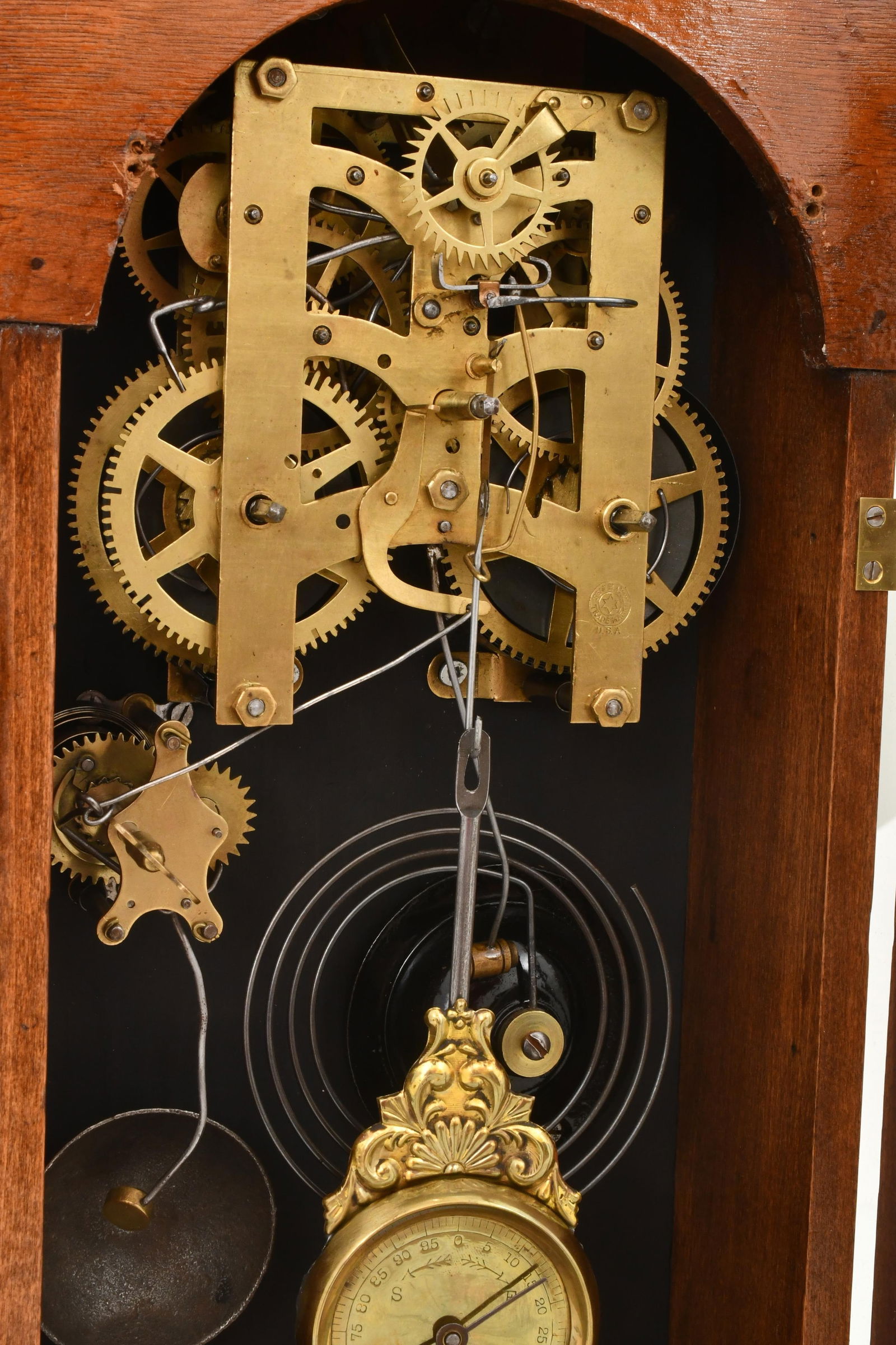 New Haven Clock Co. "Occidental" Mirror-Side Mantel Clock - 8