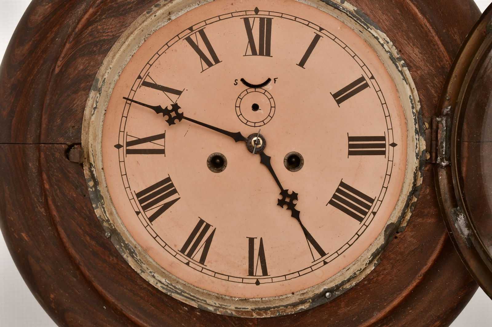Walnut Wall Clock with Large Bell - 4