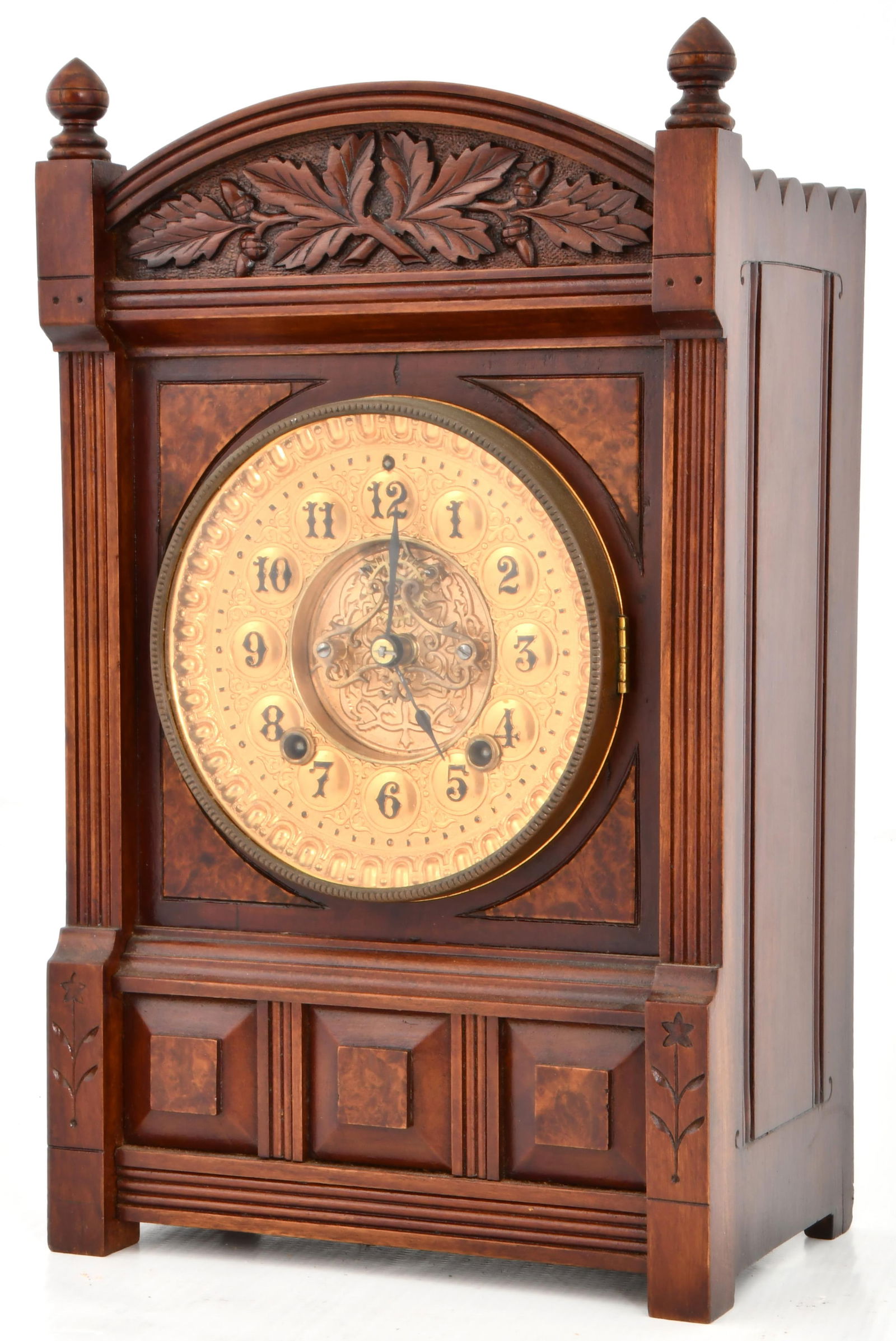 Gilbert Clock Co. Walnut Cabinet Clock - 2