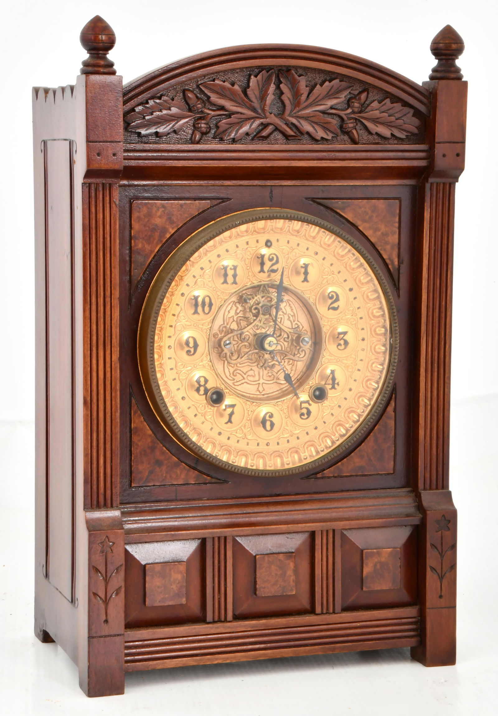 Gilbert Clock Co. Walnut Cabinet Clock - 3