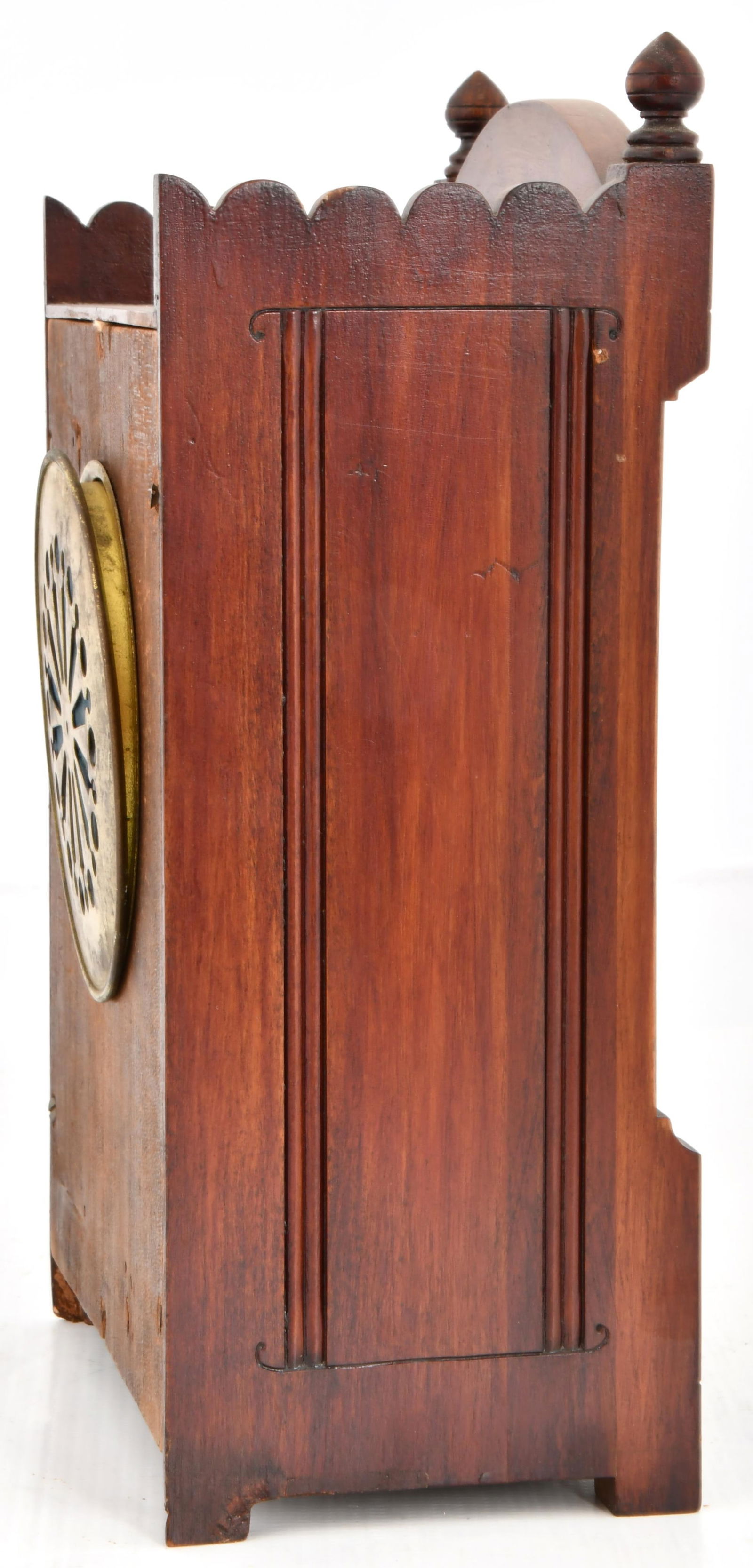 Gilbert Clock Co. Walnut Cabinet Clock - 4