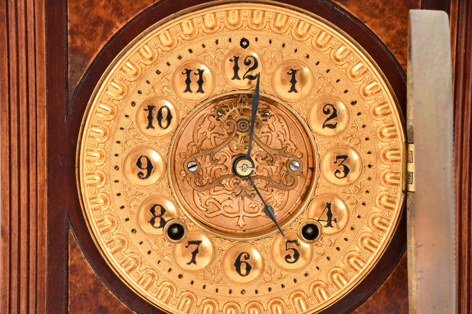 Gilbert Clock Co. Walnut Cabinet Clock - 7