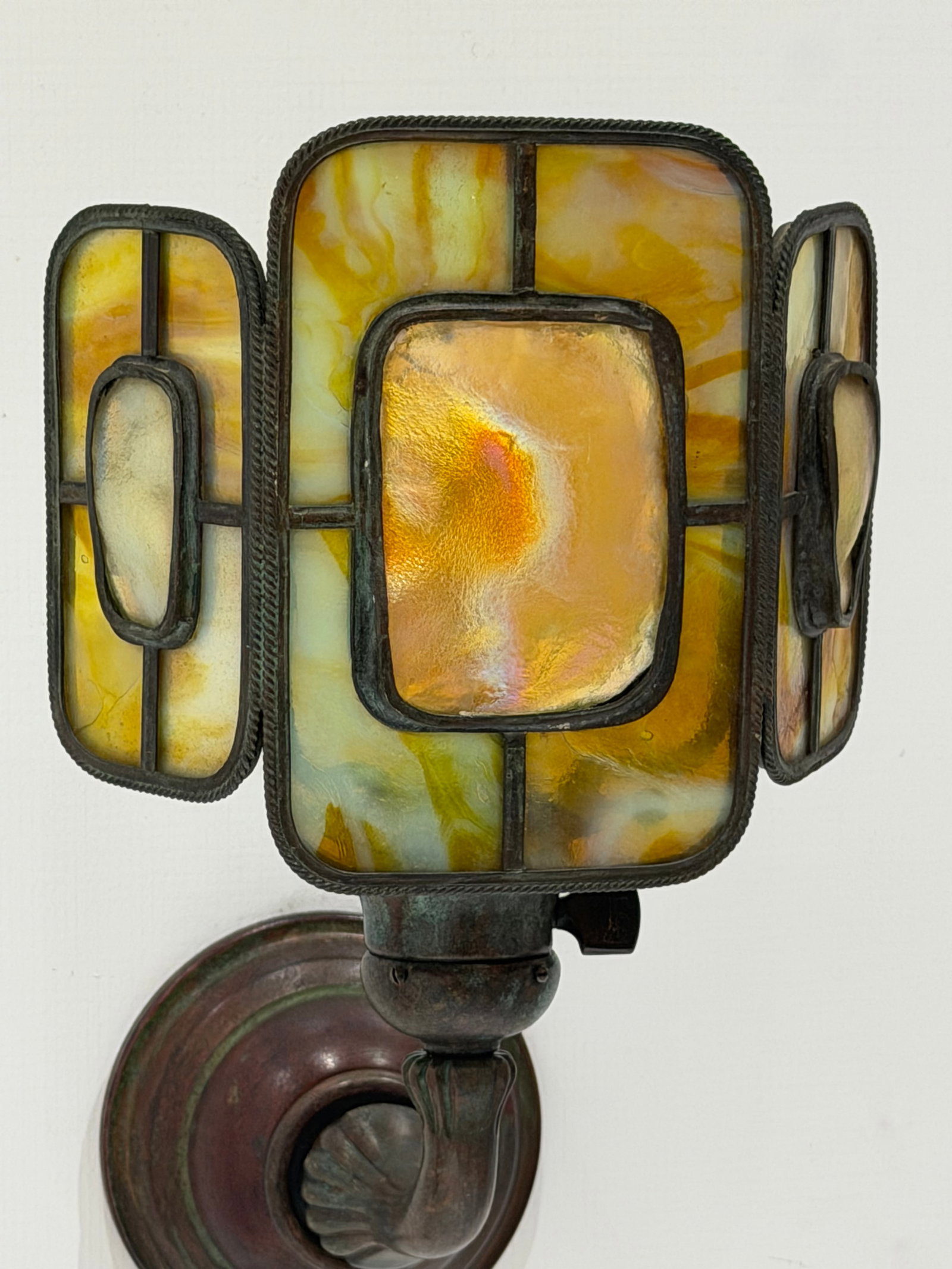 Tiffany Studios, Set of Four "Turtle-Back" Wall Sconces - 5