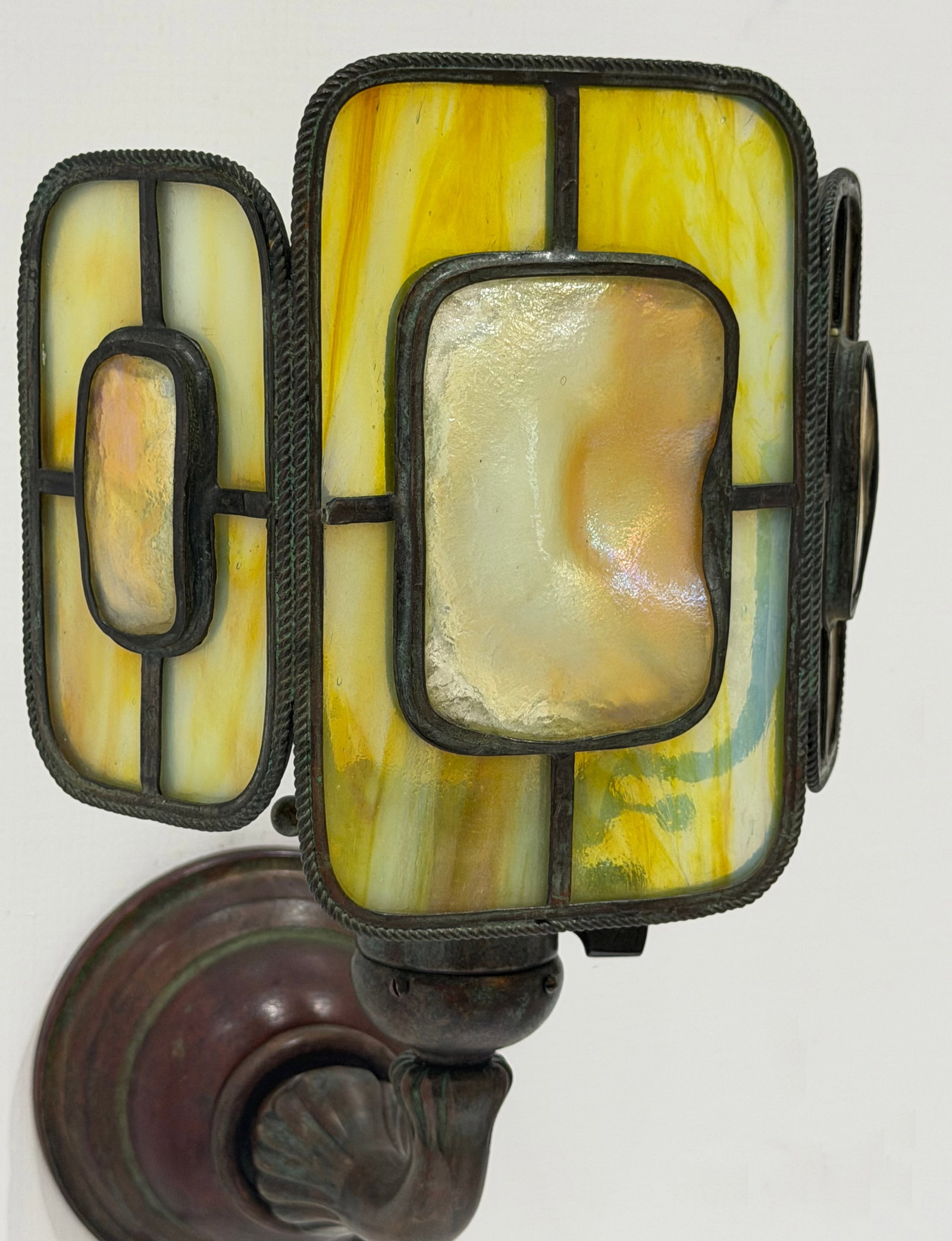 Tiffany Studios, Set of Four "Turtle-Back" Wall Sconces - 8
