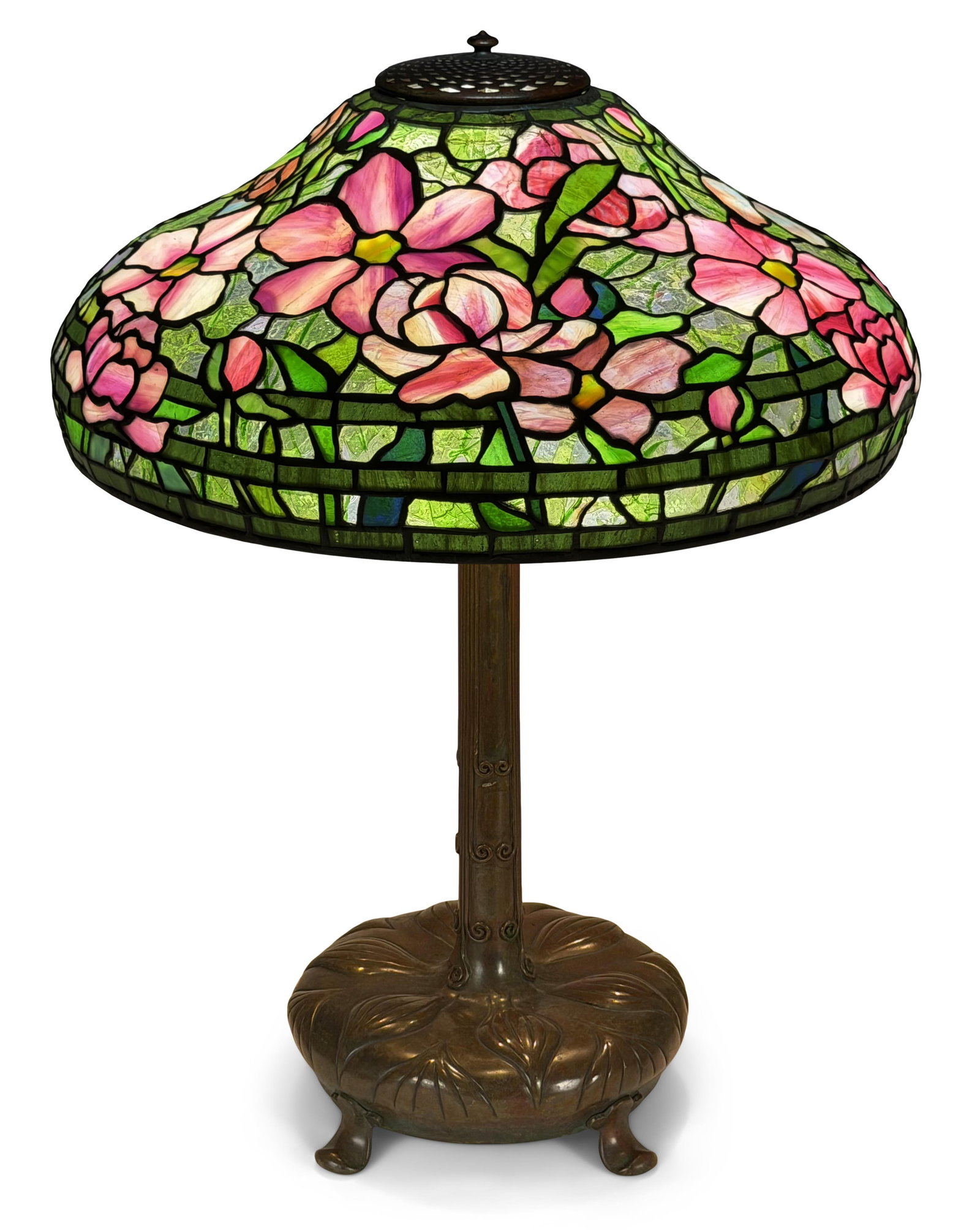 Tiffany Studios, A Fine "Peony" Table Lamp (1 of 1)