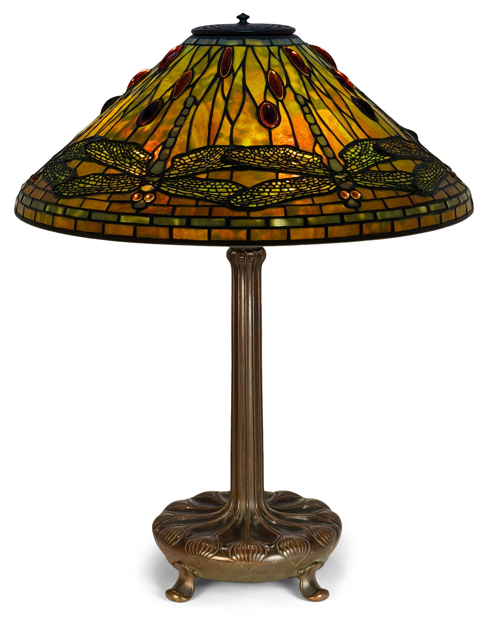 Tiffany Studios Dichroic "Dragonfly" Table Lamp (1 of 1)