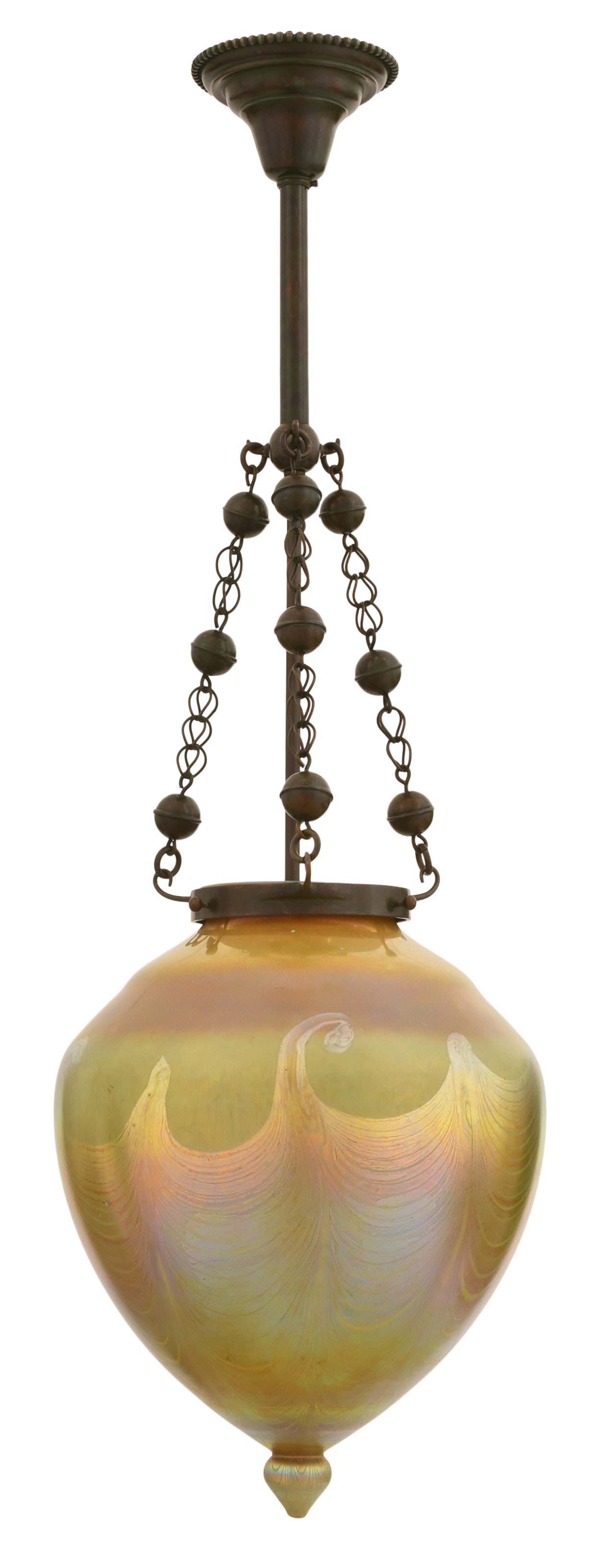Tiffany Studios, A Large "Stalactite" Ceiling Light - 3
