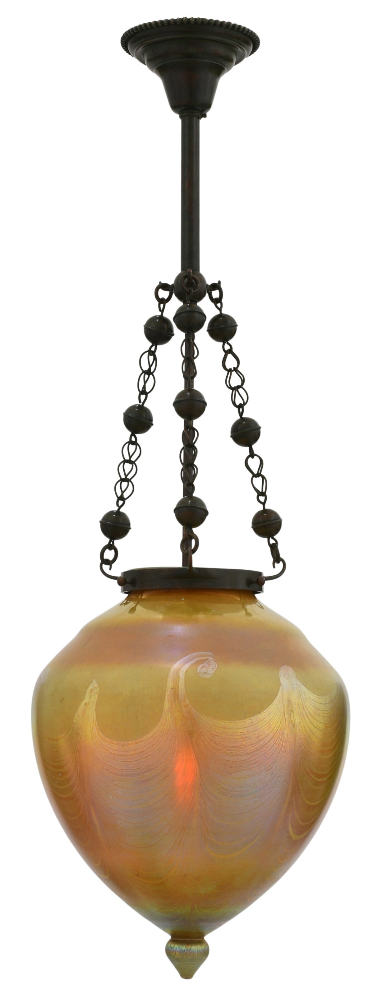 Tiffany Studios, A Large "Stalactite" Ceiling Light - 4